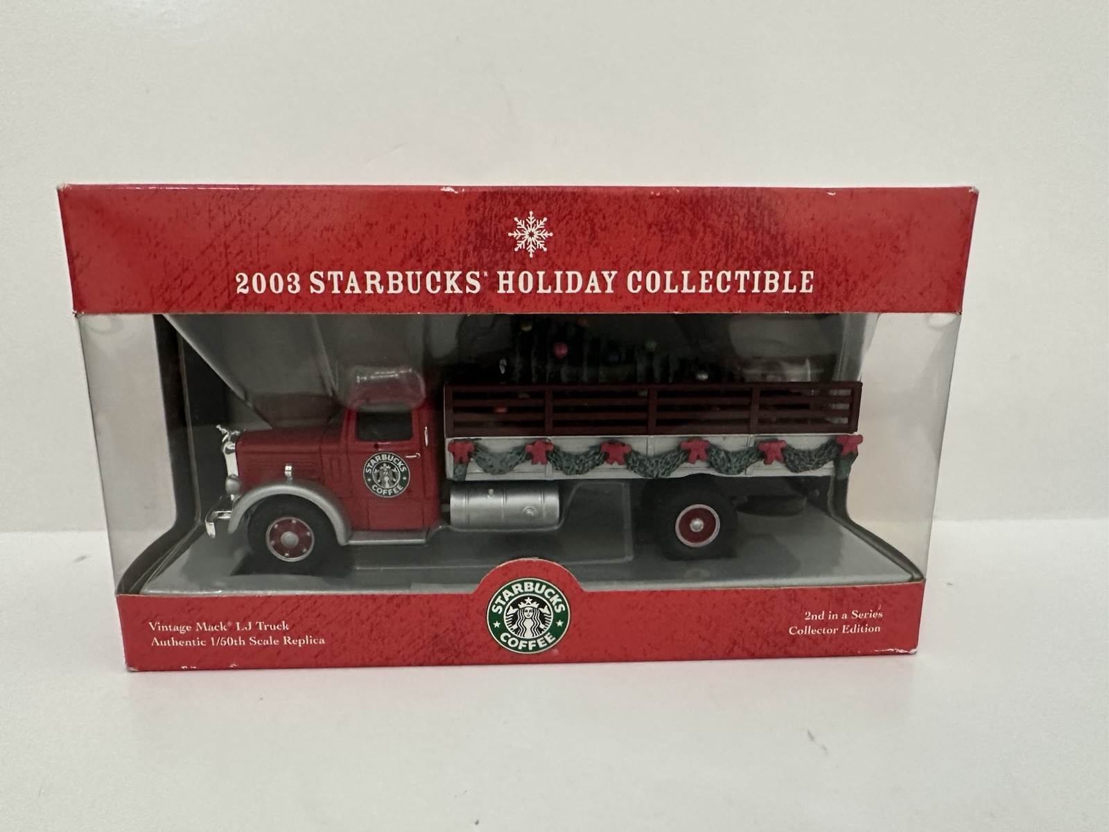 CORGI 2003 STARBUCKS Holiday 1940s MACK LJ Truck Die Cast 1/50