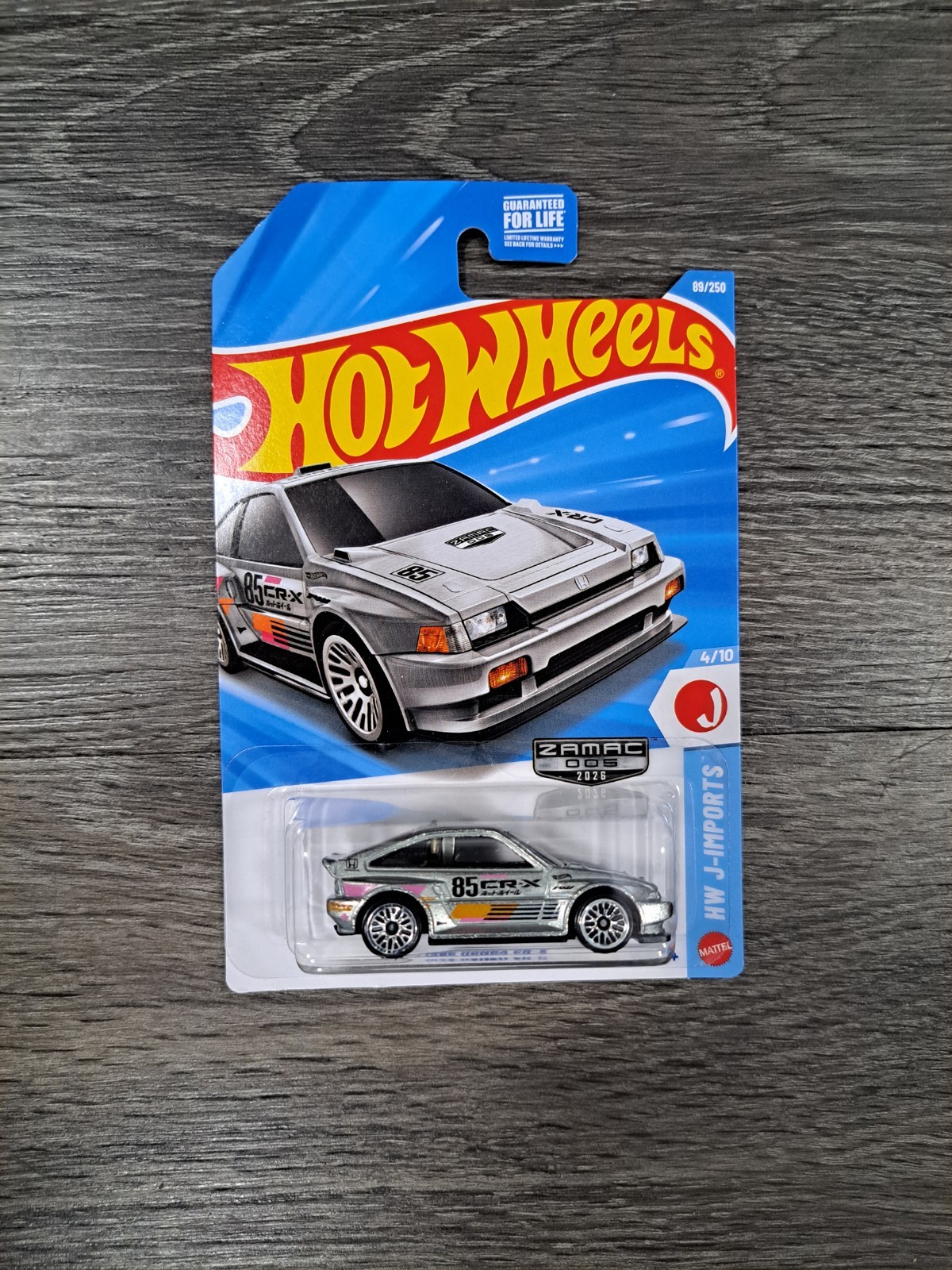 2026 Hot Wheels 1985 Honda CR-X Zamac NEW H-case