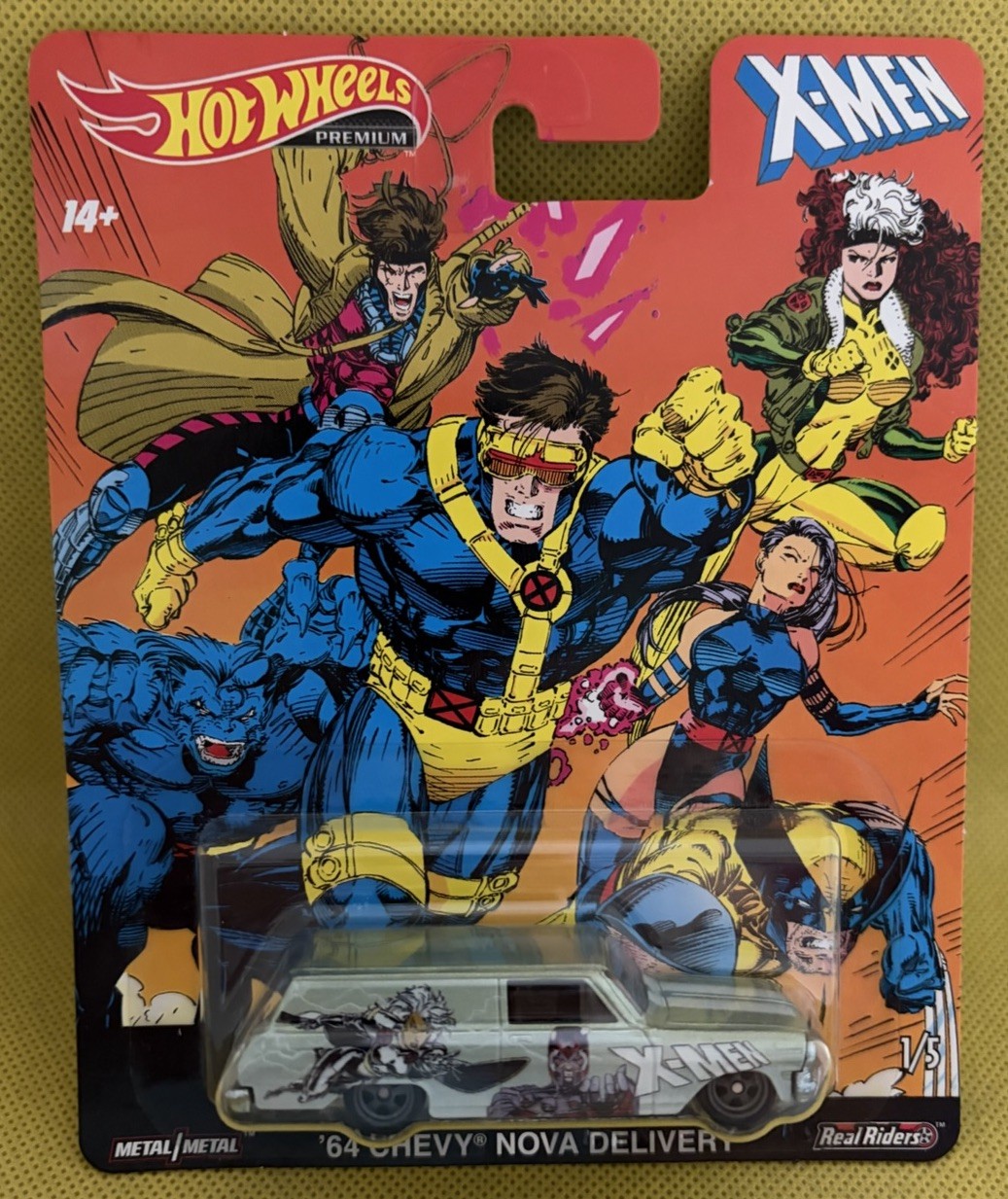 Hot Wheels Marvel X-Men Premium Pop Culture Character Cars Complete Set of 5