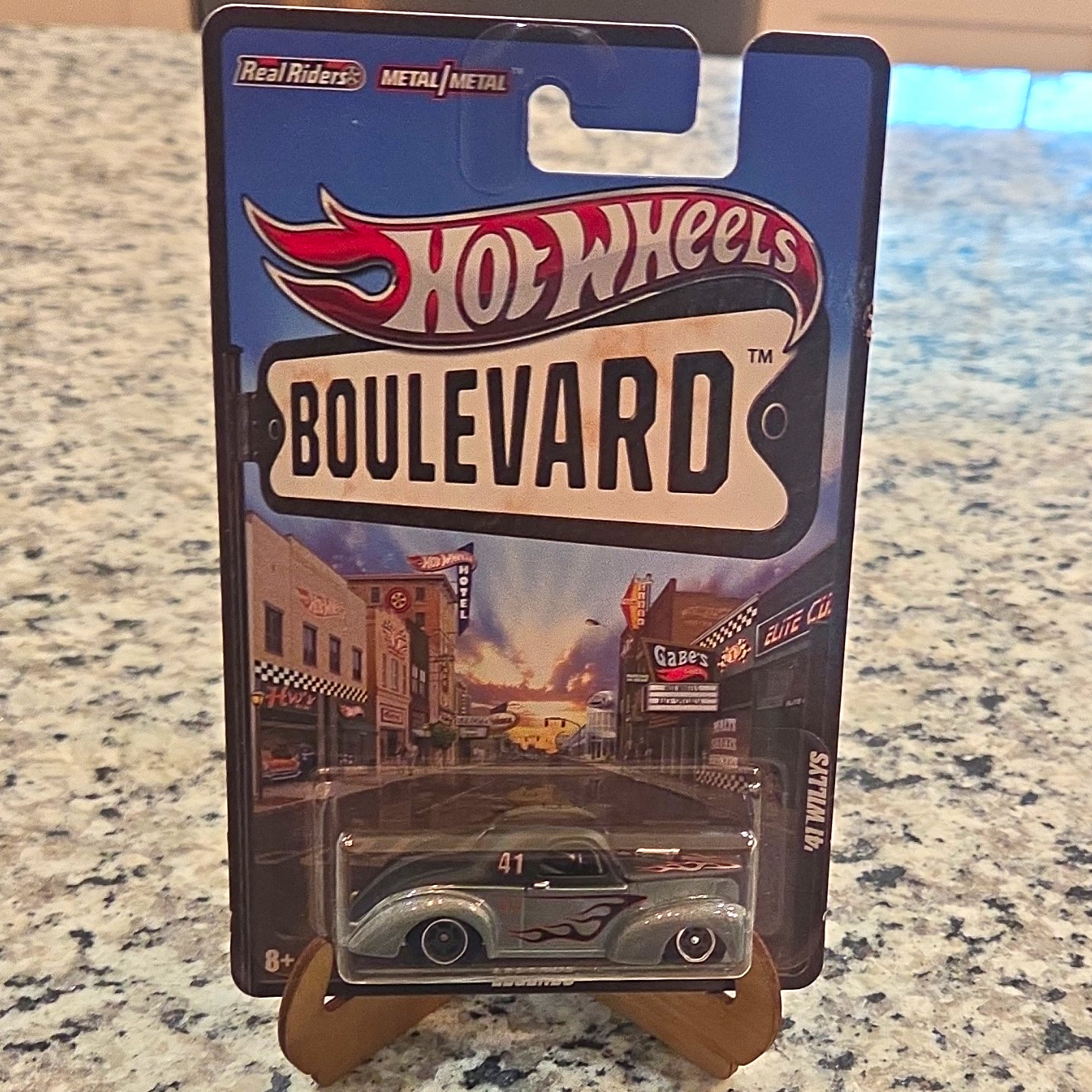 Hot Wheels Boulevard 1941 Willys ’41 Willys Real Riders Silver/Black 1:64