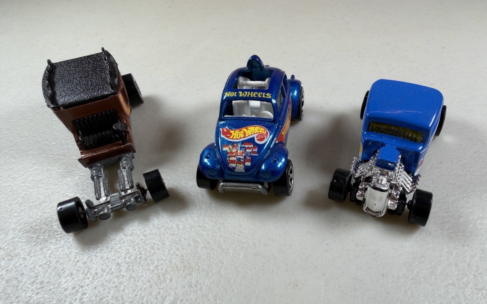 Vintage Hot Wheels Custom Hot Rod Lot-1988 Metal Base Baja Bug Bone Shaker Trio