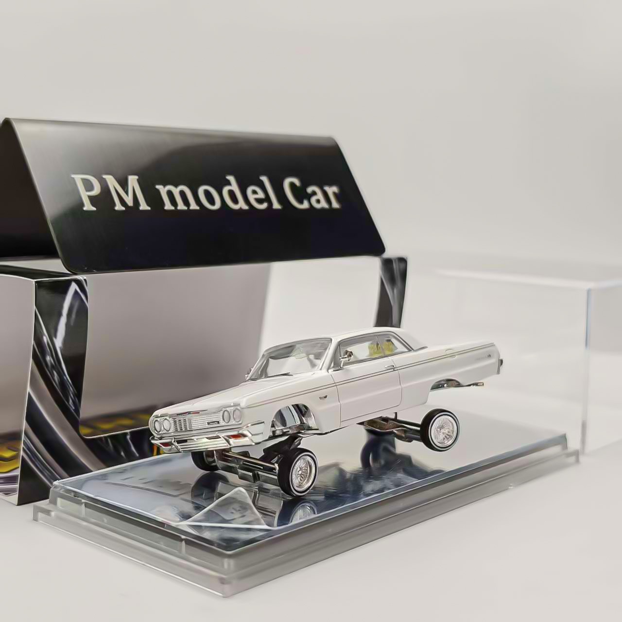 97M 1:64 Corona Impala SS 1964 Lowrider Hydraulic Chassis Diecast Model Car