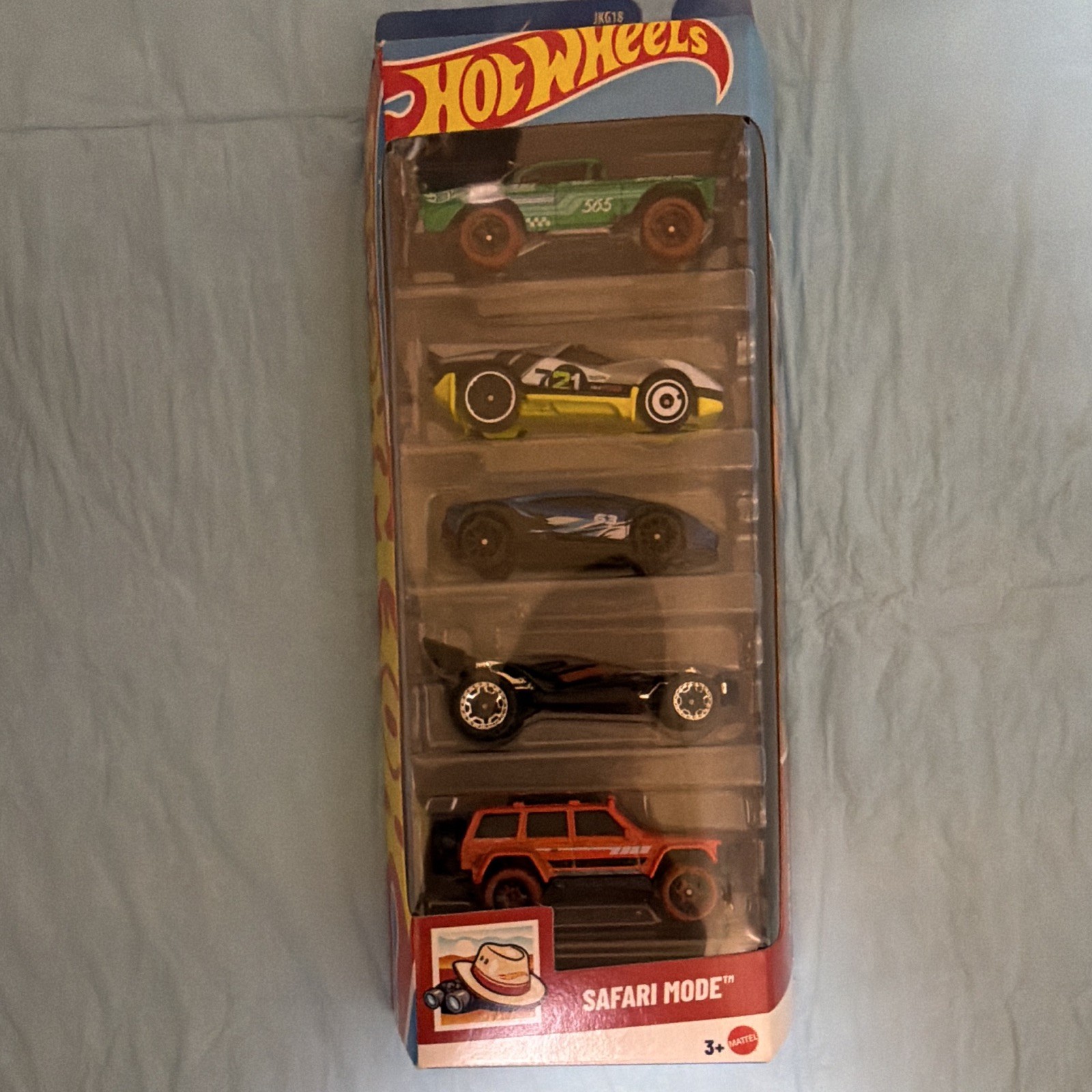 Hot Wheels Safari Mode 5-Pack 1:64 Diecast Cars Set, Unopened Box