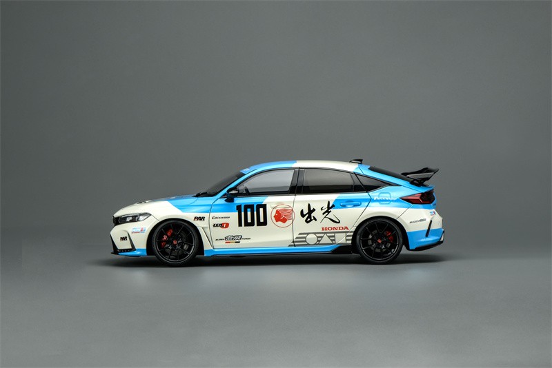 MH 1/18 Honda Civic Type R FL5 Idemitsu Limited 499 Diecast Model Car Blue/Red