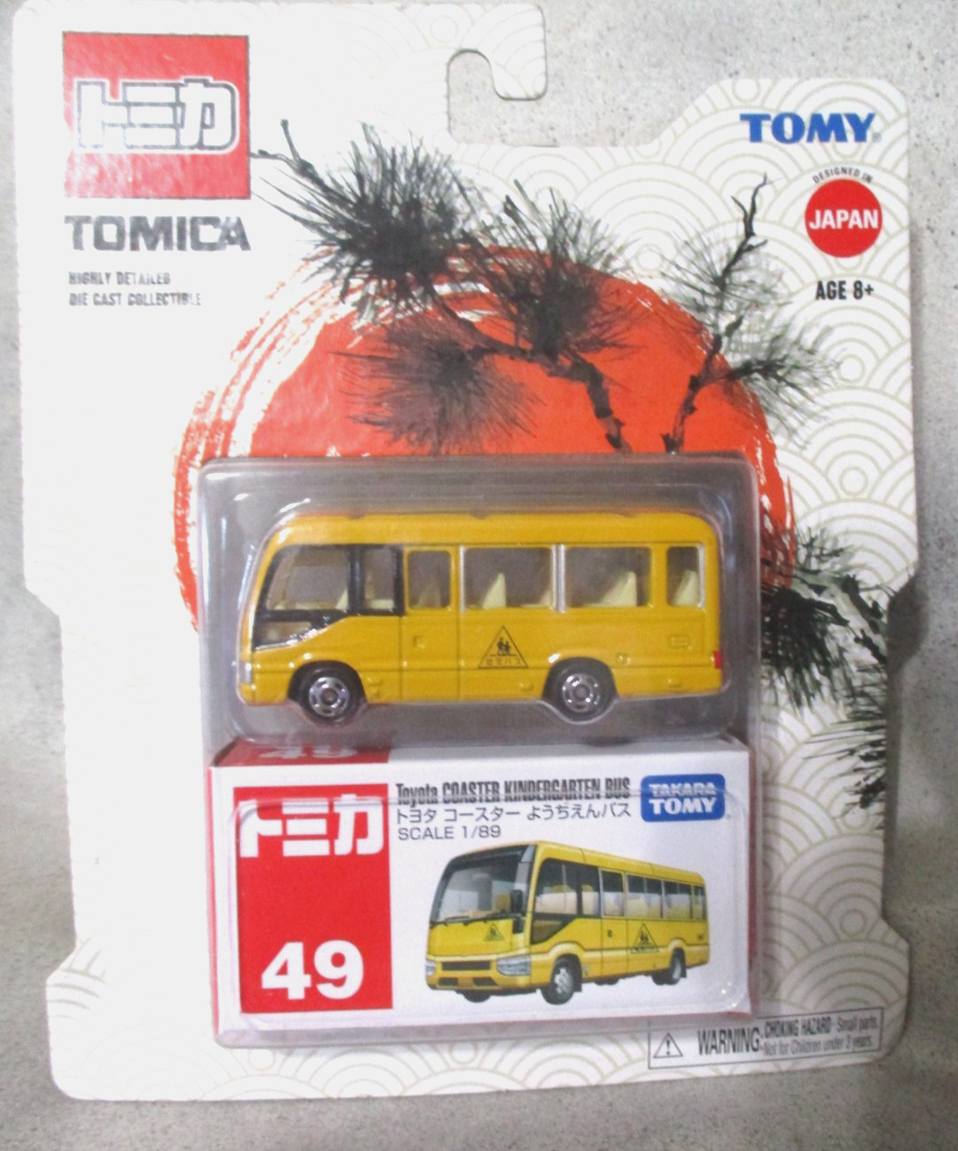 Tomy Tomica #49 Toyota Coaster Kindergarten Bus 1:89 Scale Diecast w/Mini Box