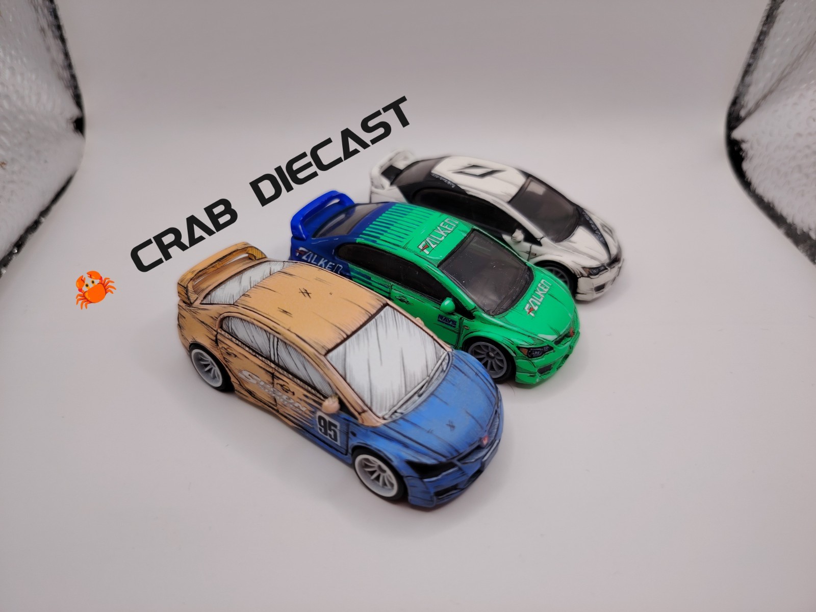 Hot Wheels Premium Honda Civic FD2 [Custom 2D Hand Drawn]