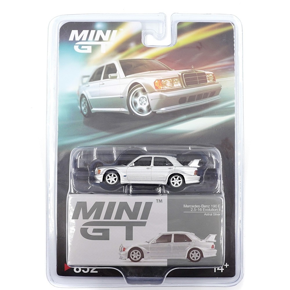 MINI GT MERCEDES BENZ 190E 2.5 16 EVOLUTION II 1/64 ASTRAL SILVER MGT00852