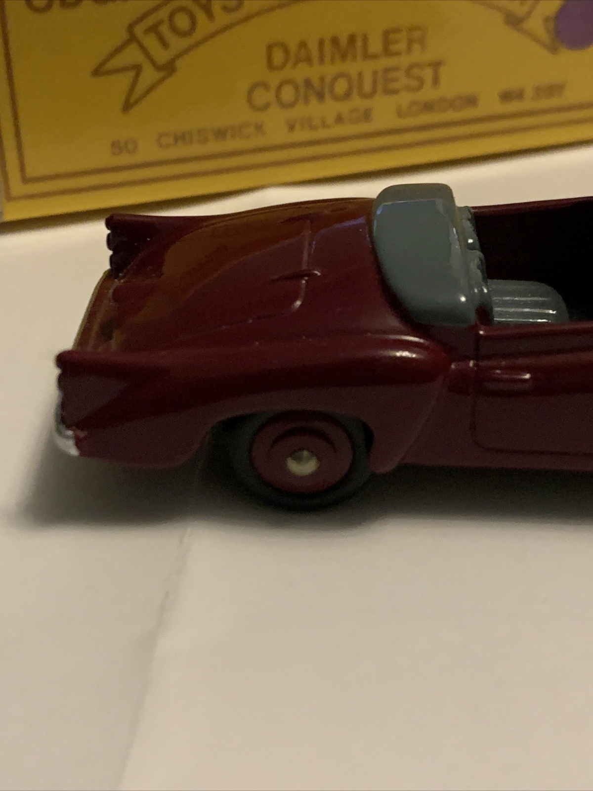 ODGI TOYS OF YESTERDAY 907 CAR MODEL: DAIMLER CONQUEST IN DARK RED/MAROON
