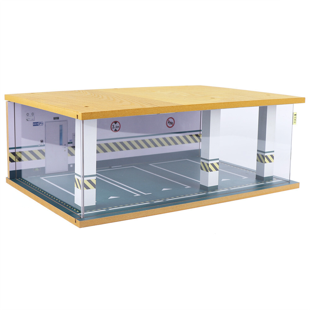 1/24 Scale Diecast Car Garage Display Case Simulation Car Garage Model Cover