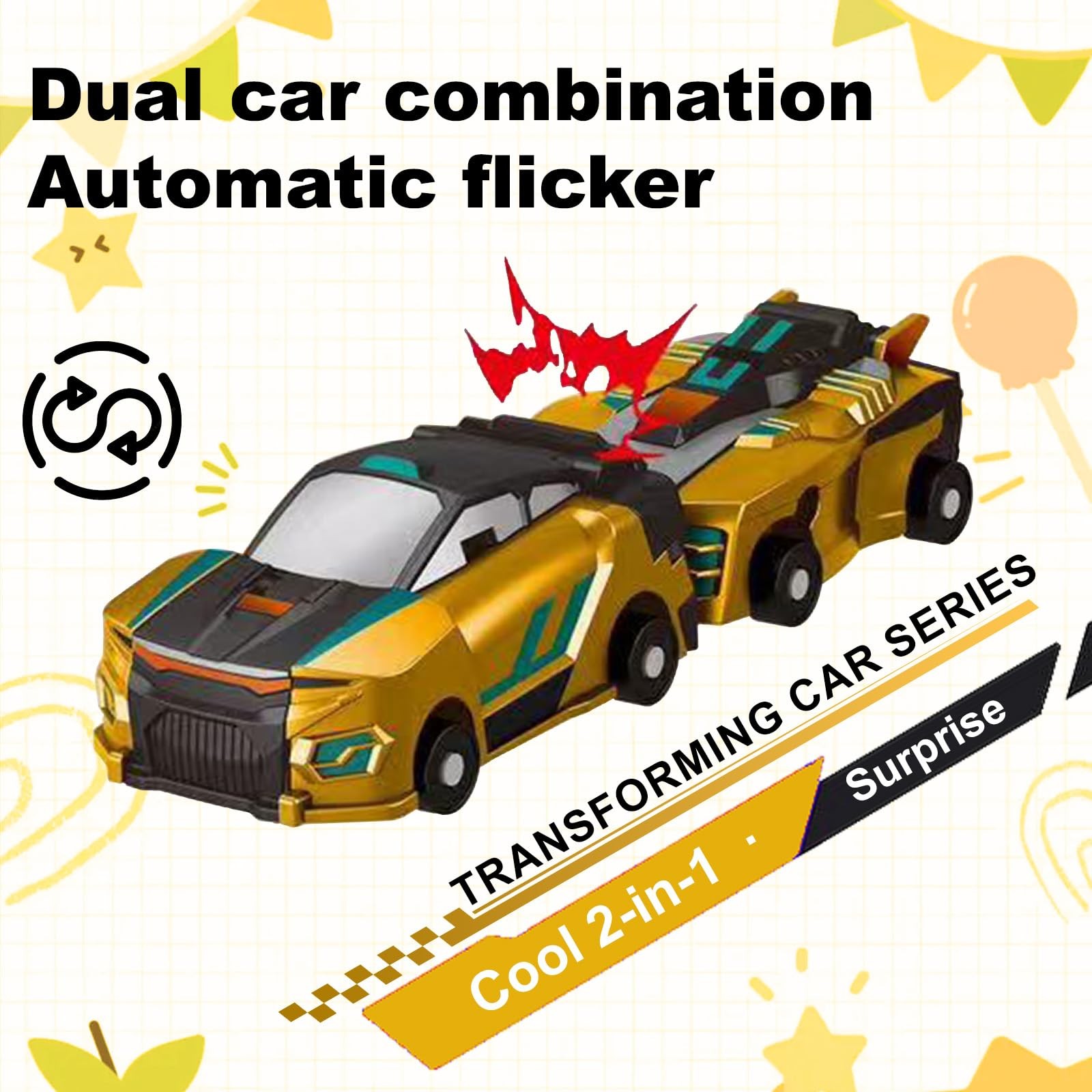 Transforming Dinosaur Toys 2-in-1 Magnetic Cars for Kids Age 2-12 Gift