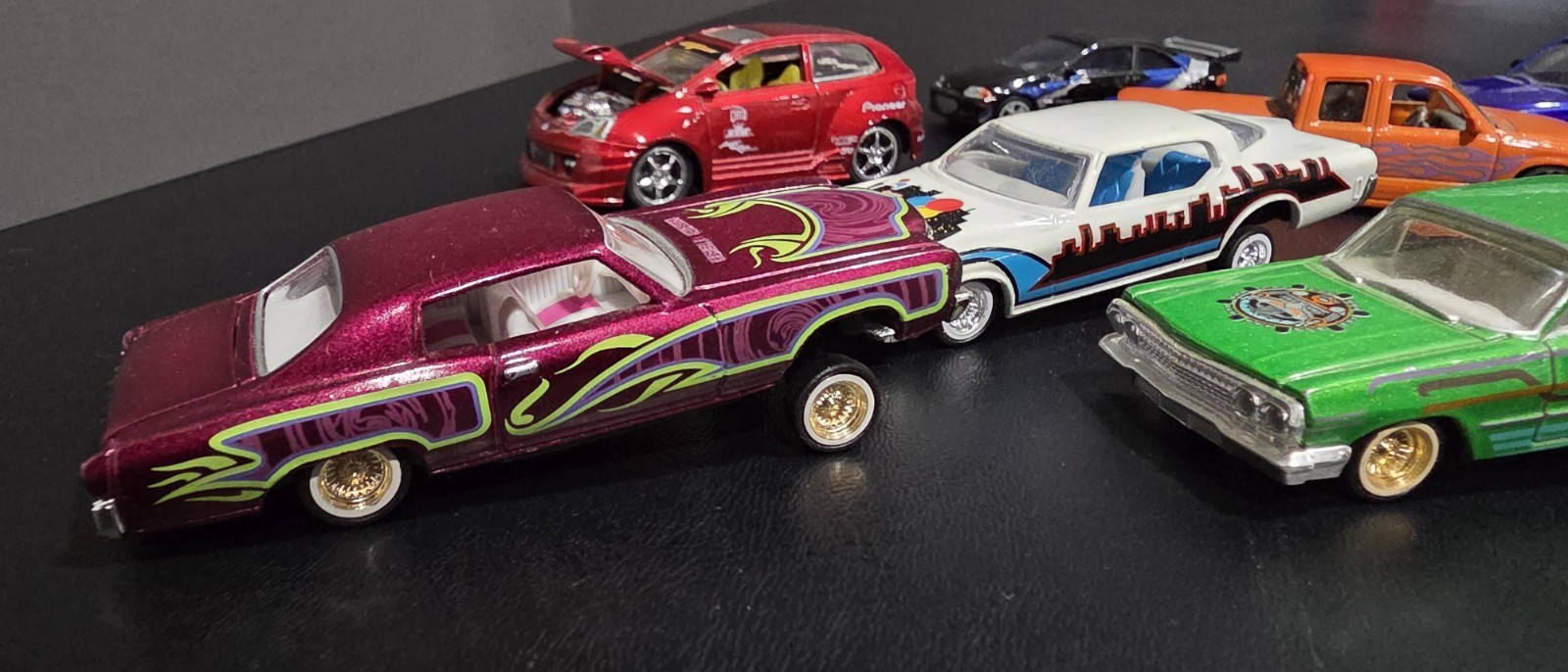 Lowrider Toy Cars. Moveable Wheels.Dub Trucks. Hot Wheels. Vintage 90s Cars lot!