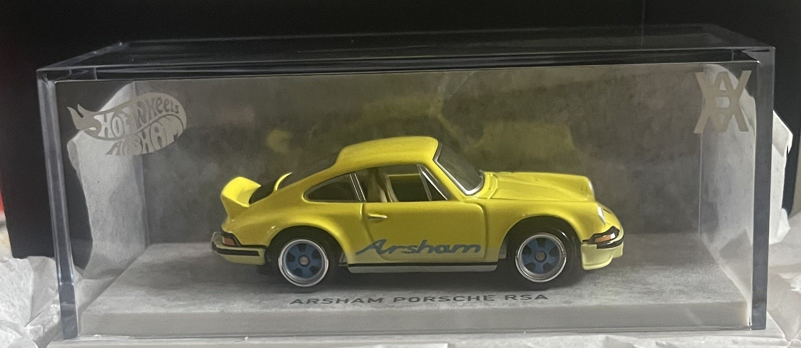 Hot Wheels Daniel Arsham 1973 PORSCHE 911 RSA Yellow 1:64 Mattel Creations JGK64