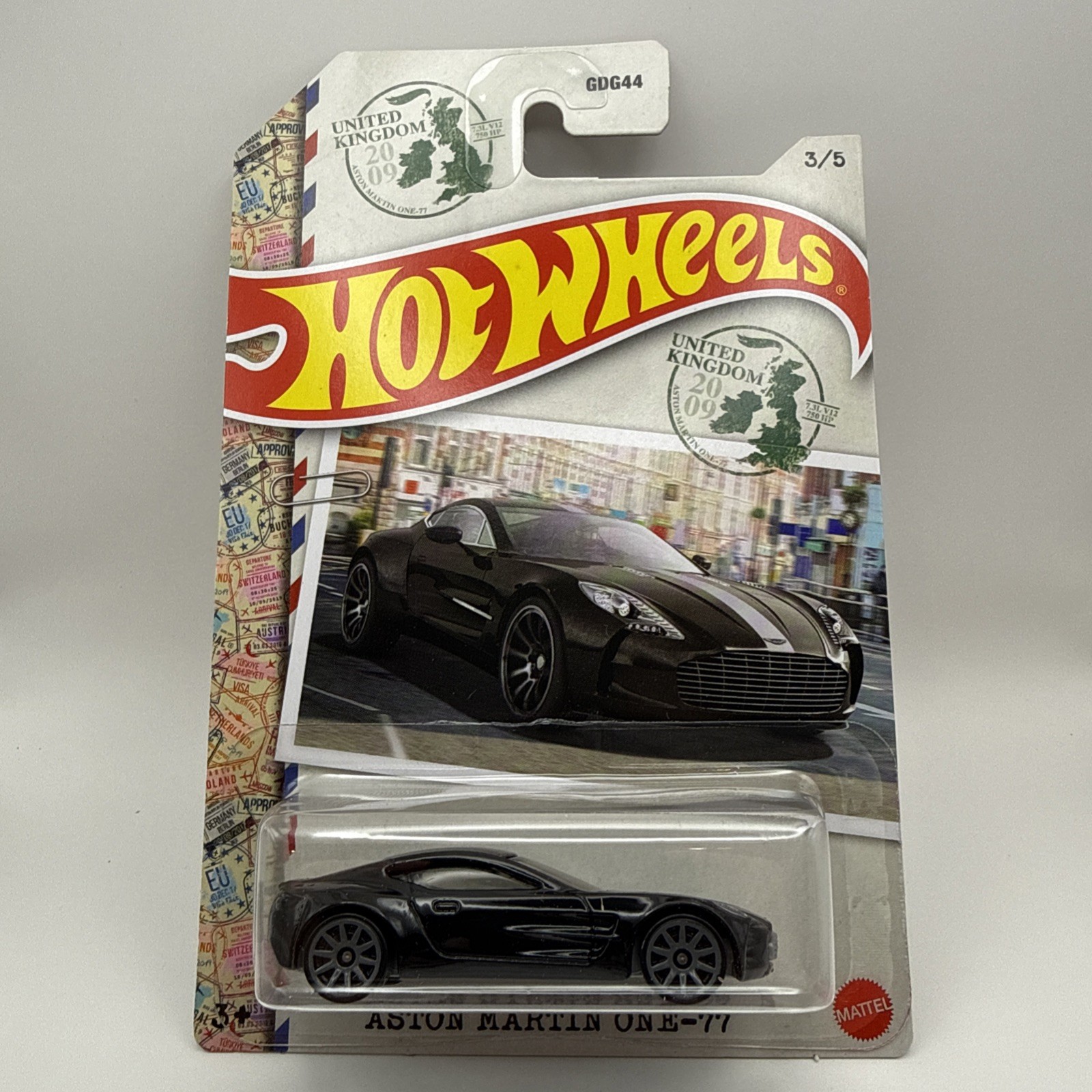 Hot Wheels United Kingdom Aston Martin One-77 1:64 Black Diecast Car