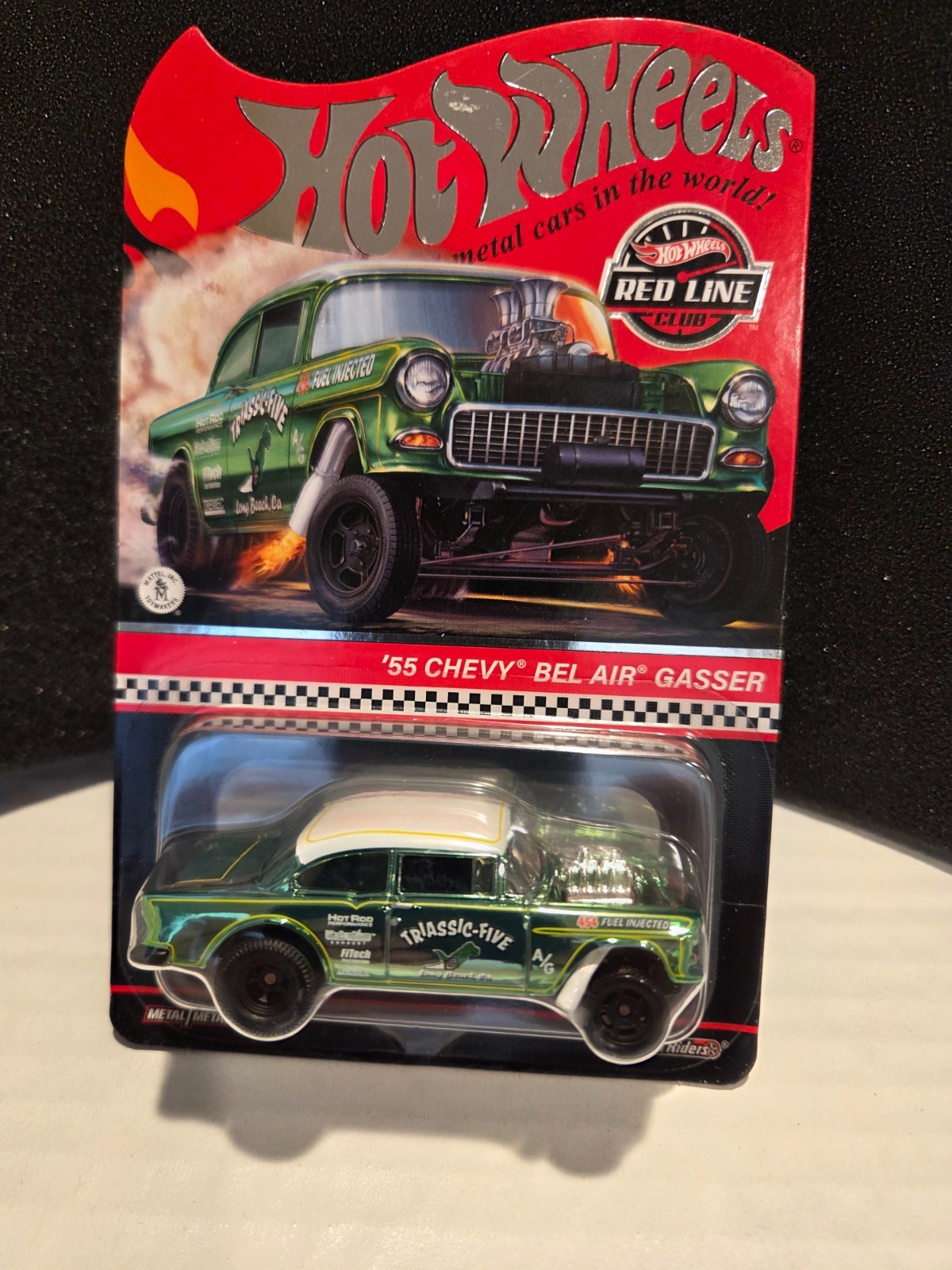 2021 Hot Wheels RLC ’55 Chevy Bel Air Gasser Triassic-Five With Protector