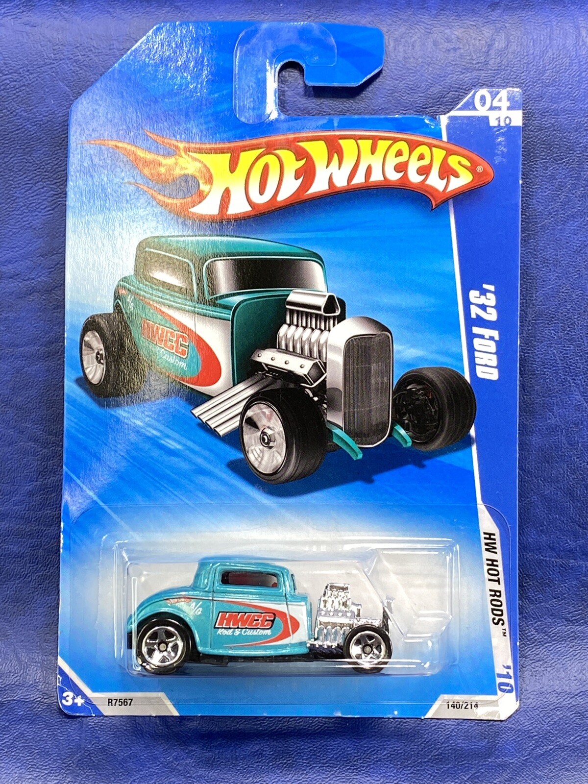 Hot Wheels HW Hot Rods ’10 ’32 Ford HWCC Rod & Custom Green Carded Car04/10
