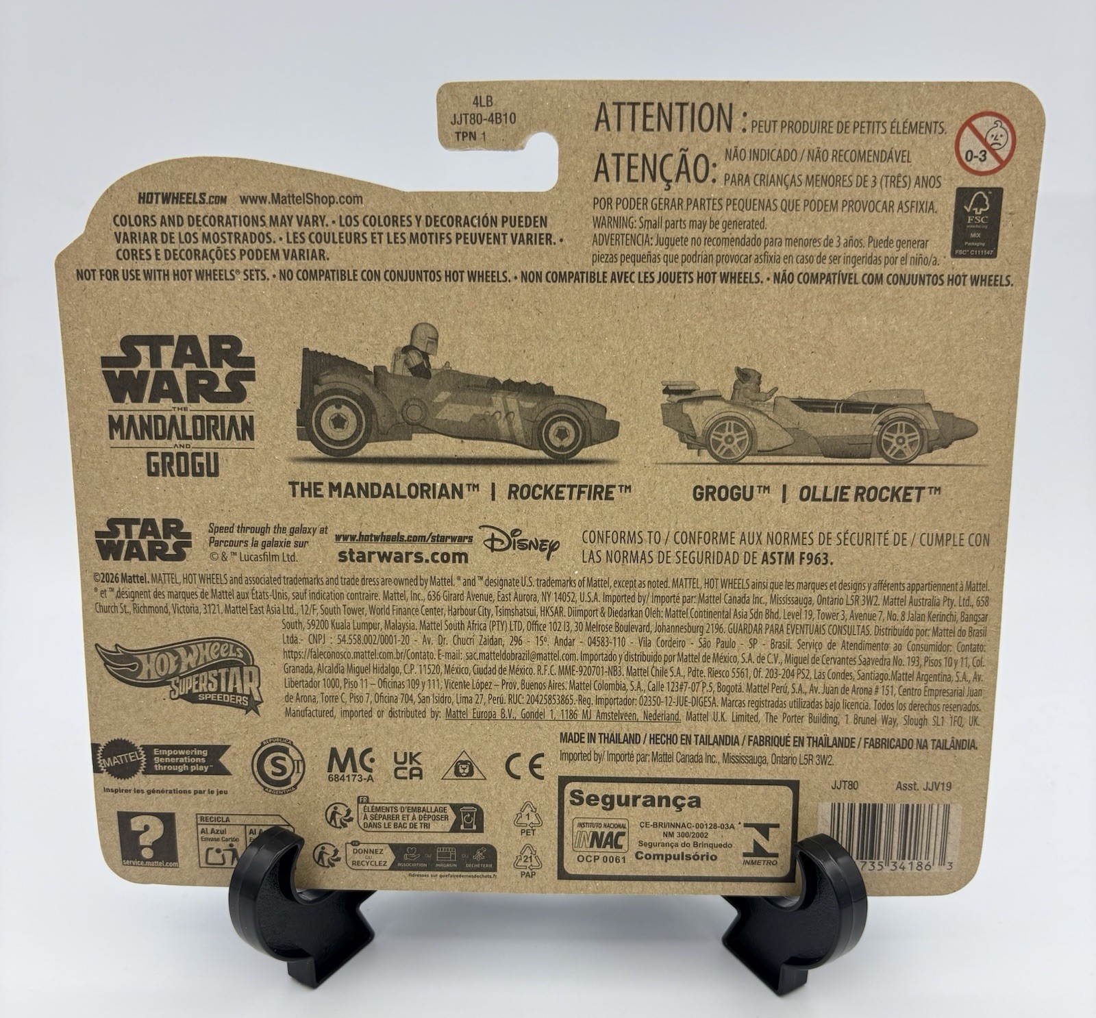 Hot Wheels Superstar Speeders Star Wars Mandalorian & Grogu 2-Pack 1:64 Diecast