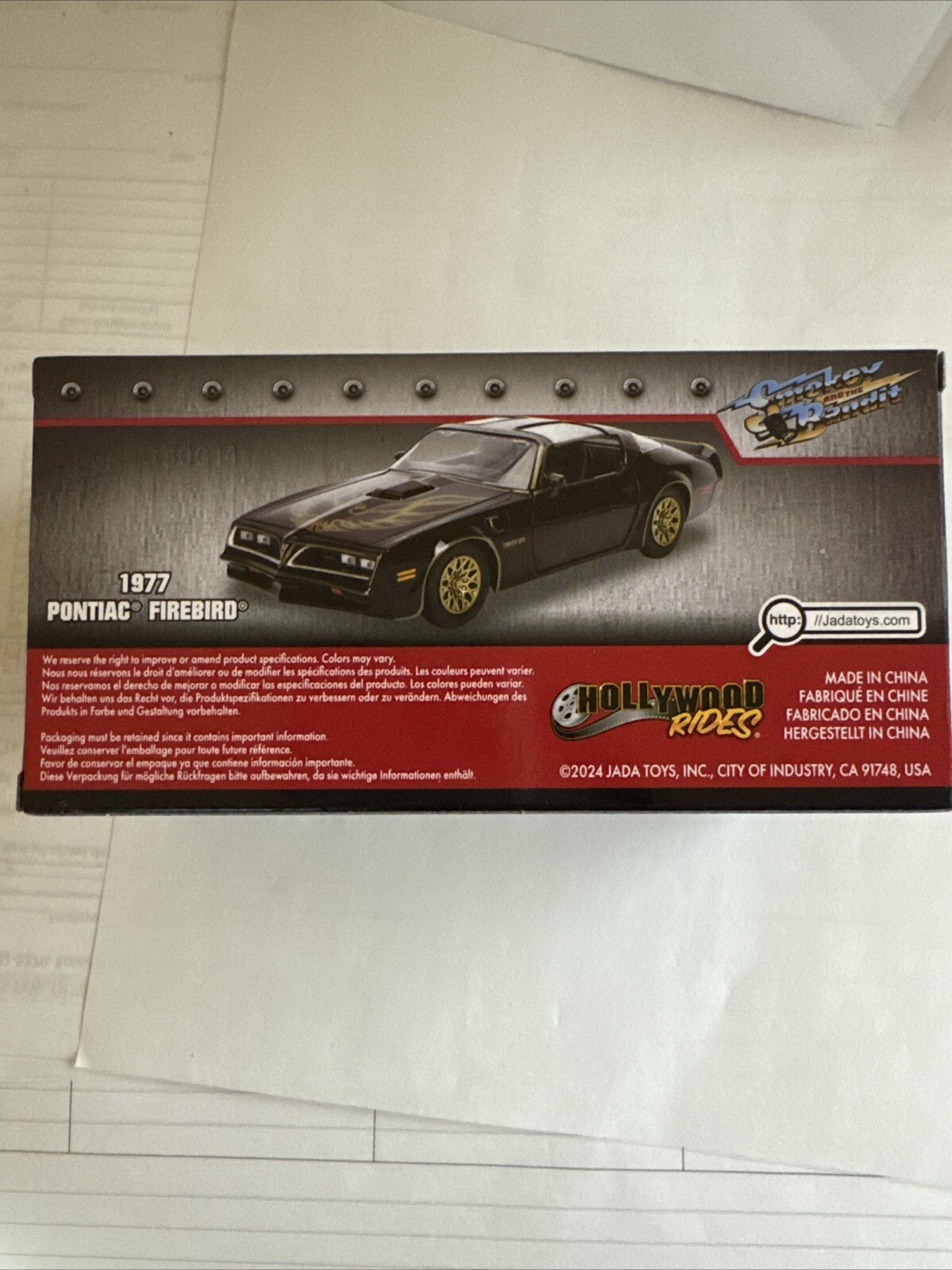 1977 PONTIAC FIREBIRD BLACK “SMOKEY AND THE BANDIT” MOVIE 1977 1/32 JADA 31061