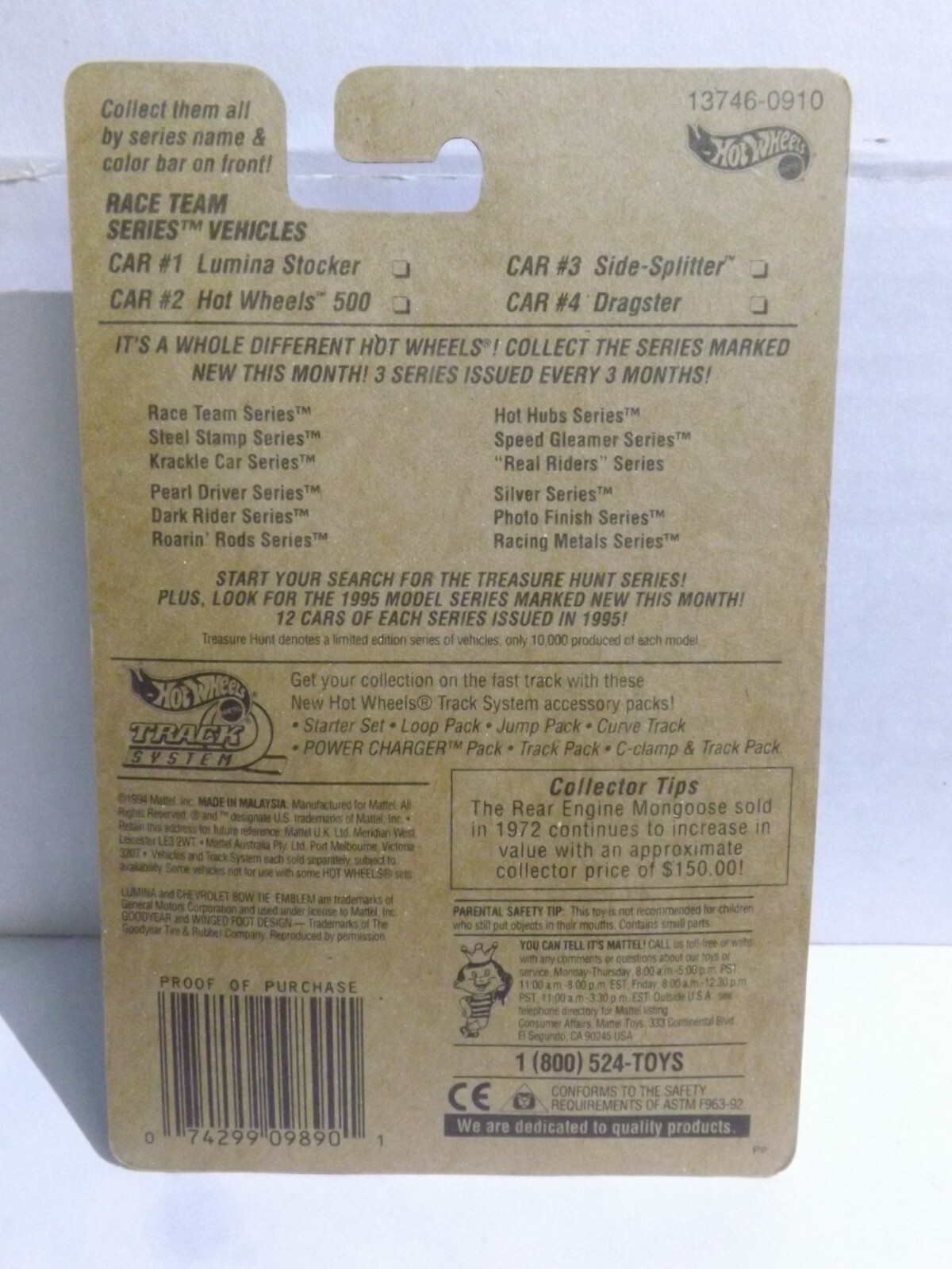 1995 Hotwheels Variation Race Team Series Lumina Stocker With Pontiac Front End