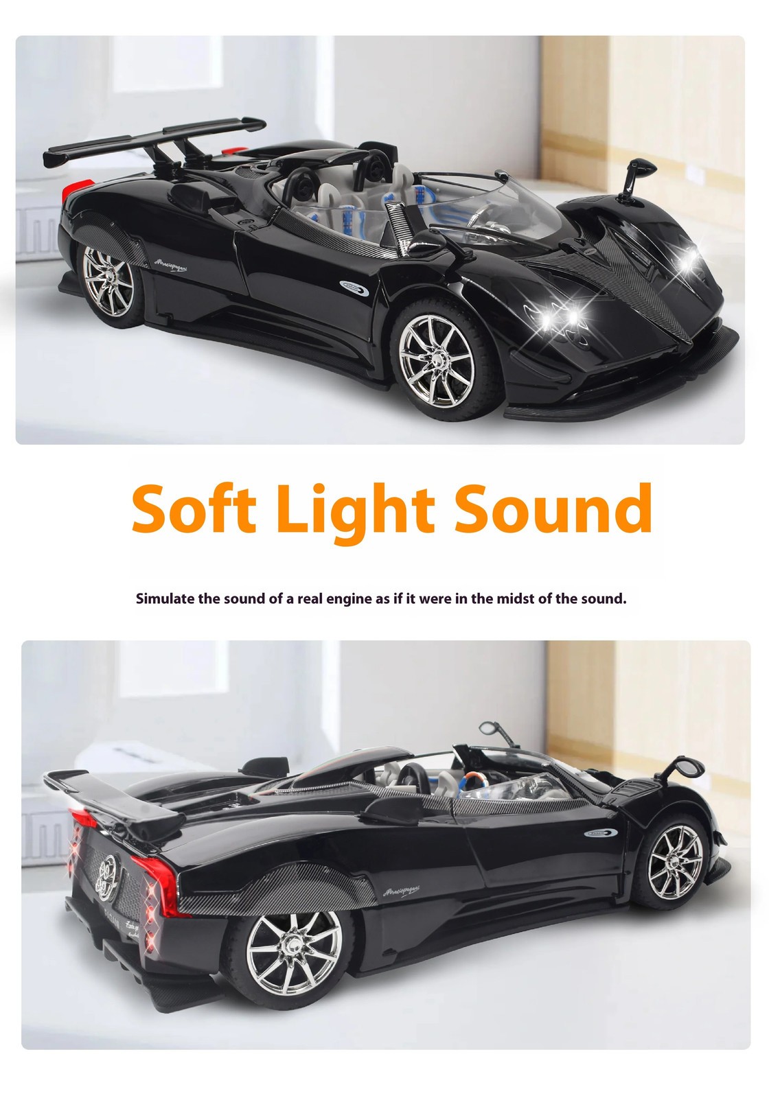 1:24 Pagani Zonda Car Model Alloy Convertible Sports Car Ornaments Car Model