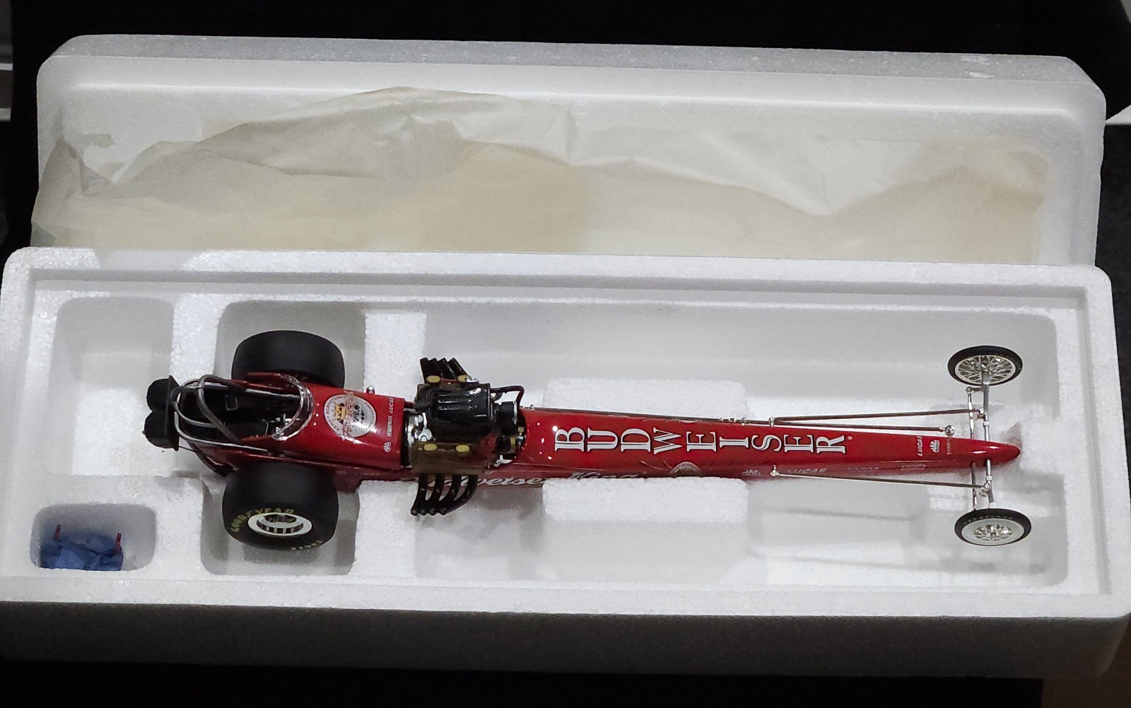 The Fuelers 1320 Kenny Bernstein Forever Red Budweiser Diecast Car #9101 1:24