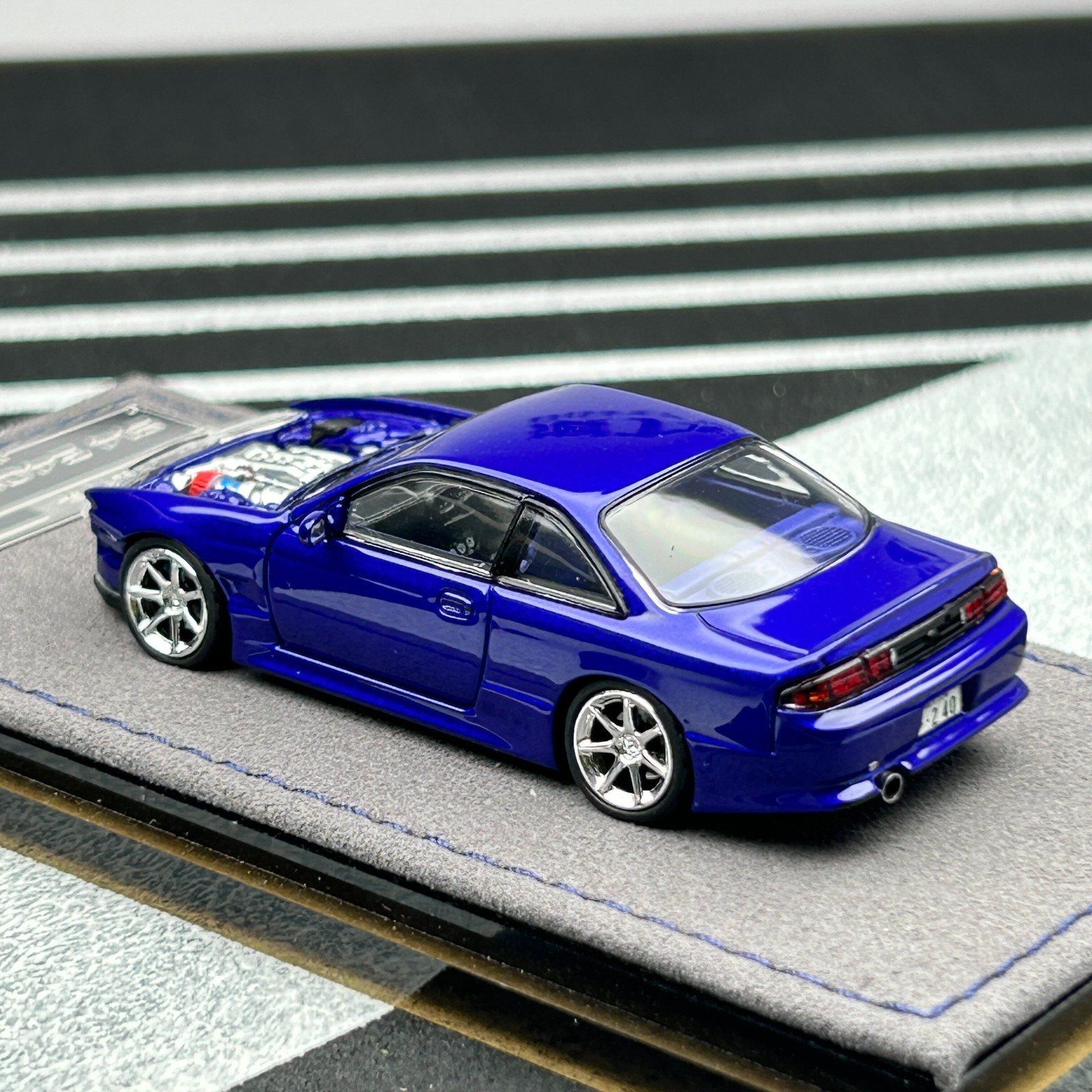 Mortal 1/64 Nissan Lang Silvia S14 240SX Kouki Blue Diecast Car Model