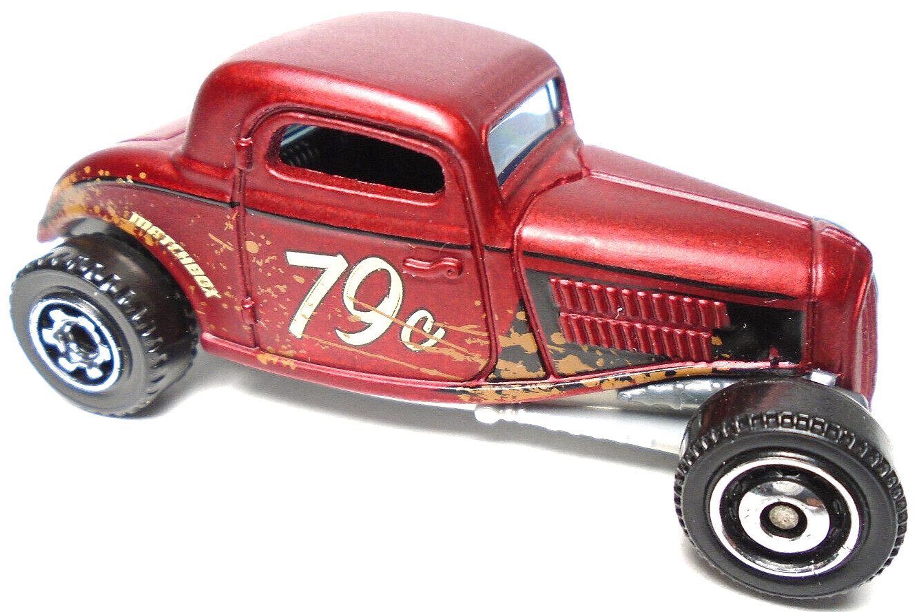 2017 MATCHBOX 1933 FORD COUPE #79C RED 1:64 DIECAST 2 1/2″ MUDDY CAR W/ BLACK
