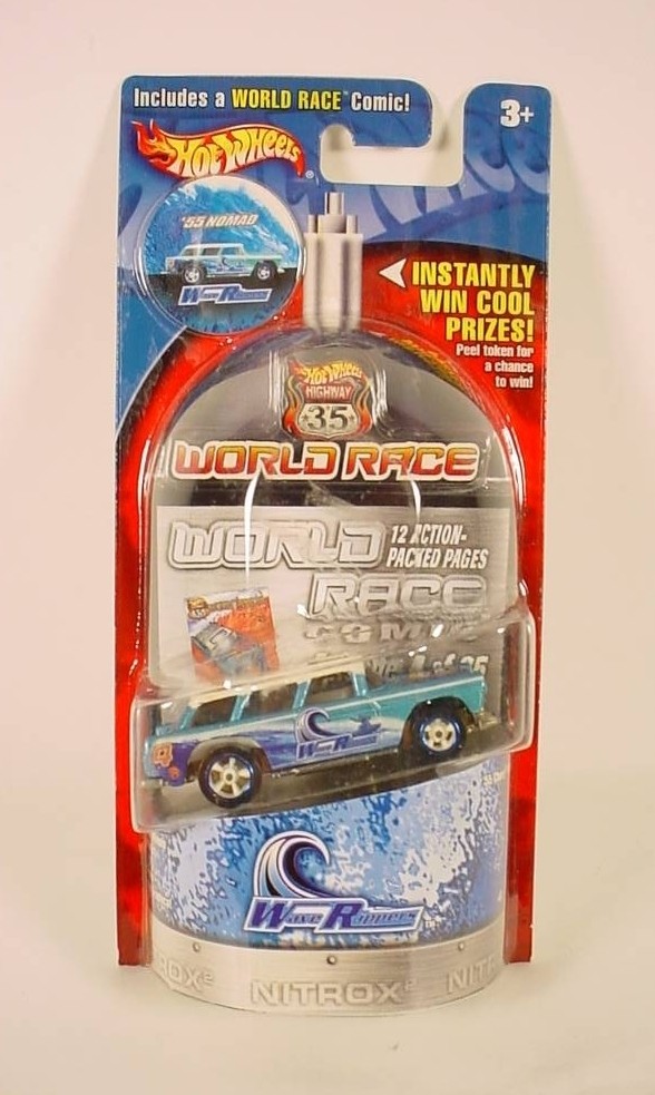 Hot Wheels Highway 35 World Race Wave Rippers 55 Chevy Nomad # 4/35