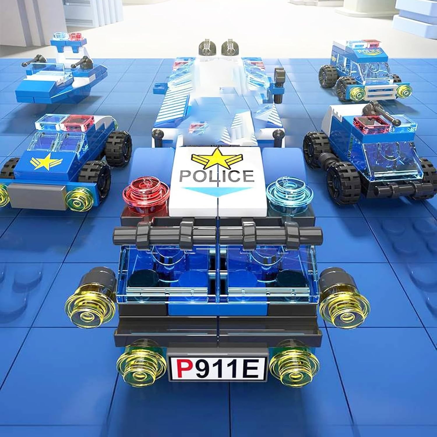 Educational 147-Piece Police Car Building Set – Ideal for Ages 4-10