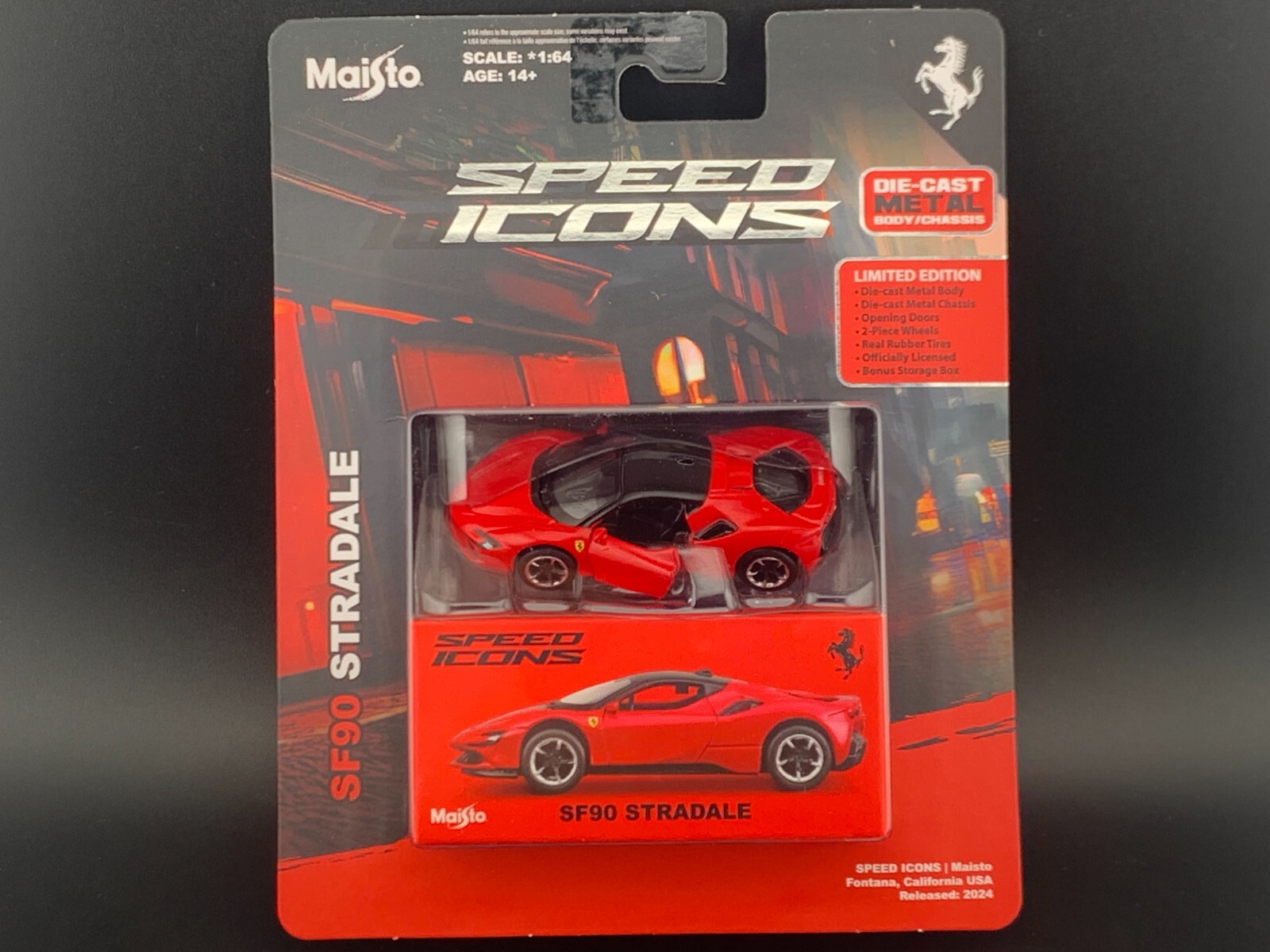 Maisto Ferrari SF90 Stradale Red Speed Icons 15700-24D-RD 1/64