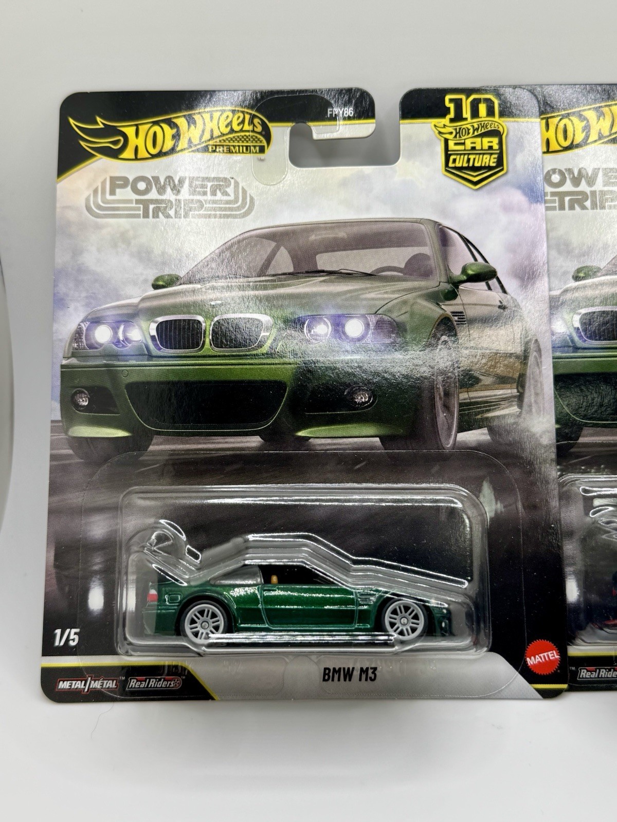 Hot Wheels BMW M3 E46 Green Power Trip FPY86-961 R 1/64 Lot Of 2