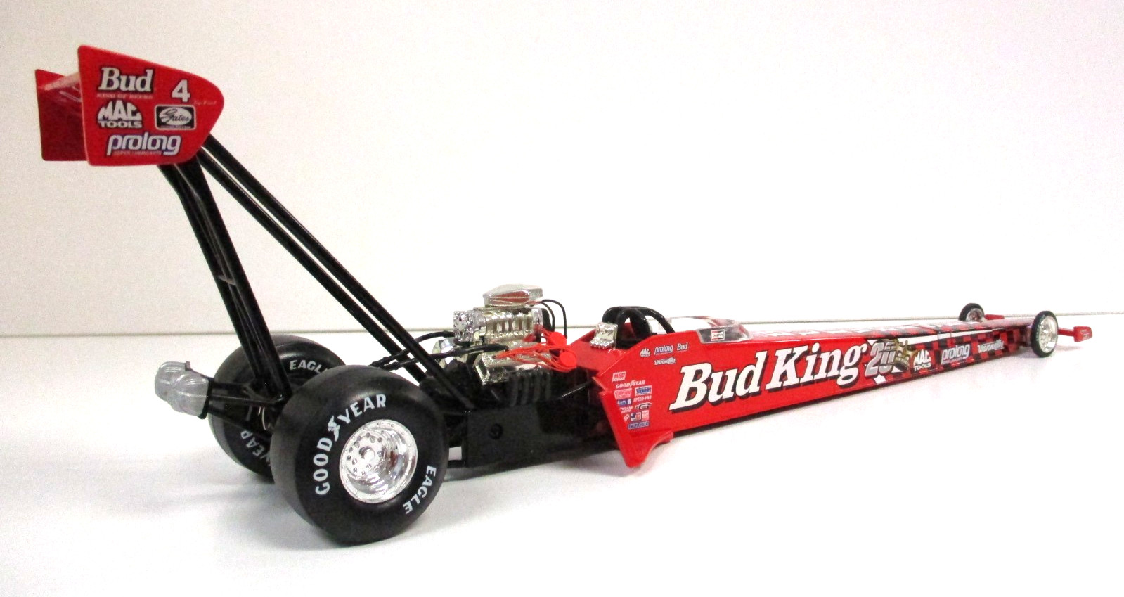 ACTION KENNY BERNSTEIN BUDWEISER KING 20TH ANNIVERSARY TOP FUEL DRAGSTER 1/24