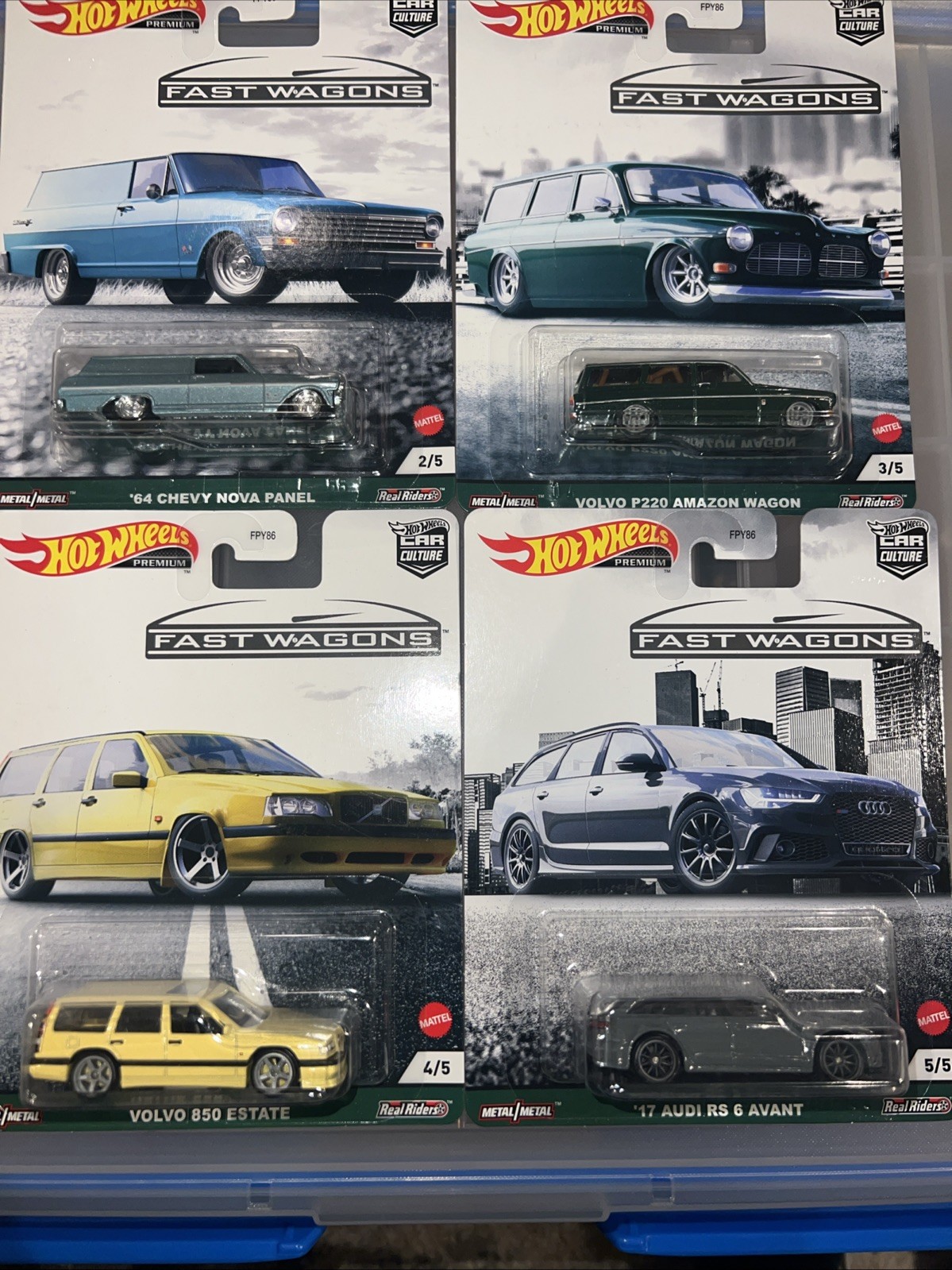 Hotwheels Premium Car Culture Fast Wagons FPY86 Set Of 4 Only See Pictures!!