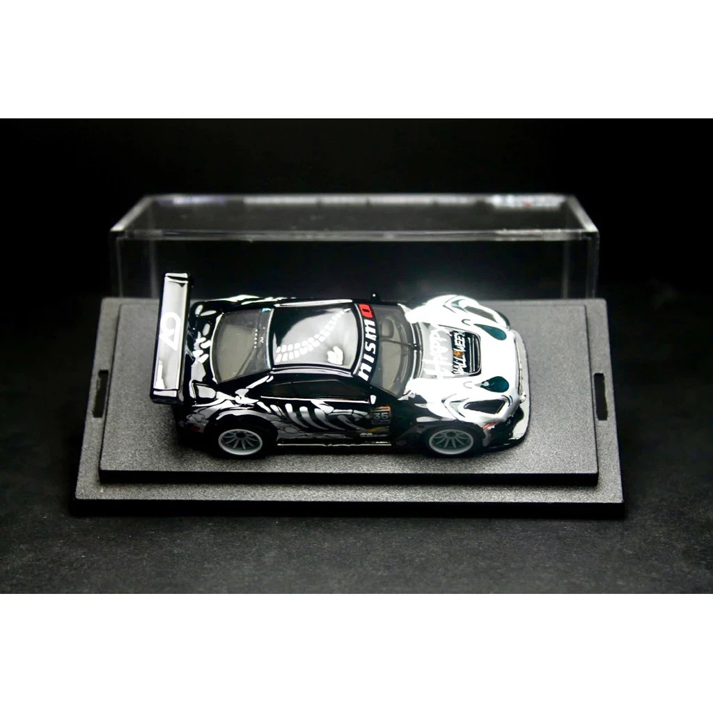 NEW Hot Wheels GT-R R35 Nismo CUSTOM Skull Rexy Black White Rubber Car Display