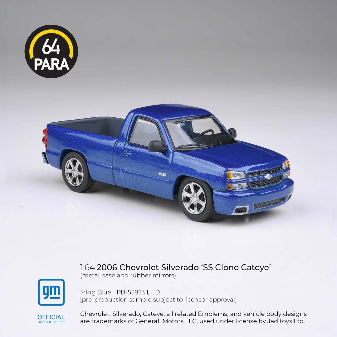 Para 64 2006 Chevy Silverado SS Ming Blue 1/64 In Stock!