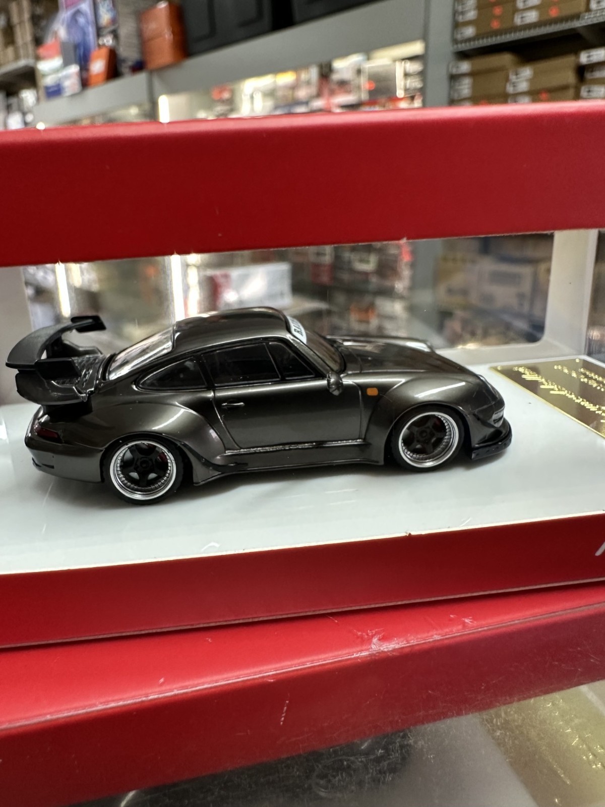 PORSCHE RWB 993 CHROME PEARL GRAY 1/64 DIECAST CAR MODEL BY MY MODEL COLLECT MC