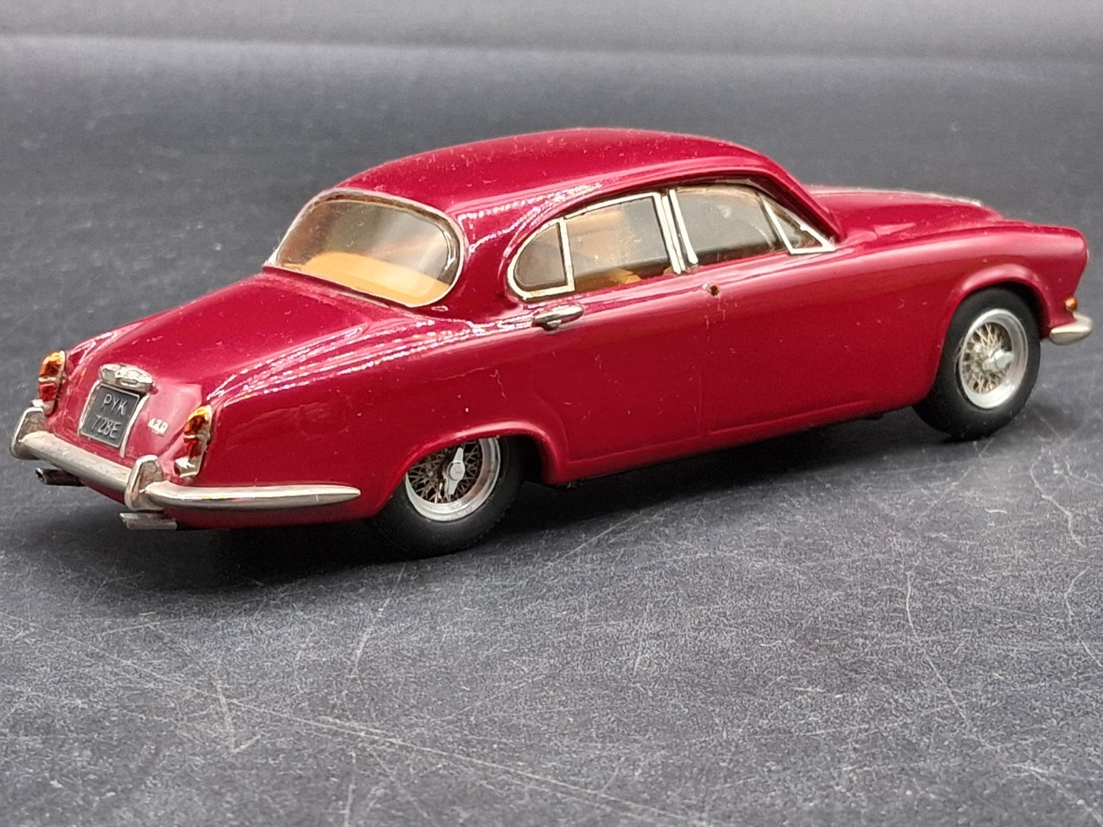 Vintage CJM Models 1/43 Scale Diecast 1967 Jaguar Burgundy HTF No Box Italy