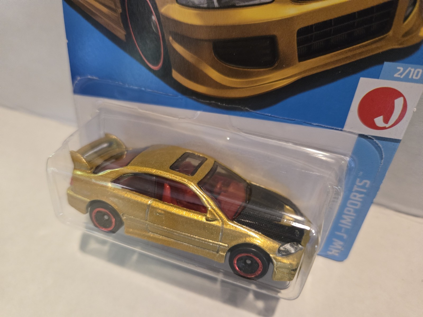 Hot Wheels Honda Civic Si – 2024 HW J-Imports 2/10 – Gold & White – Lot of 2