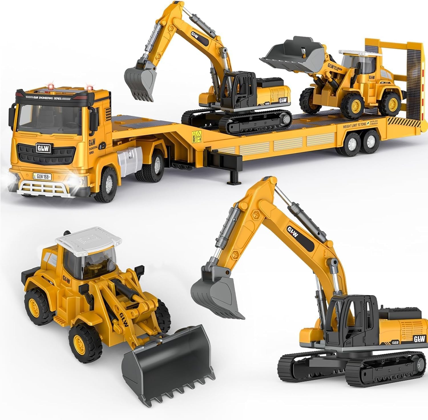 Construction Toys Set for 3 4 5 6 7 Years Old Boys, Die-cast Engineering Cons…