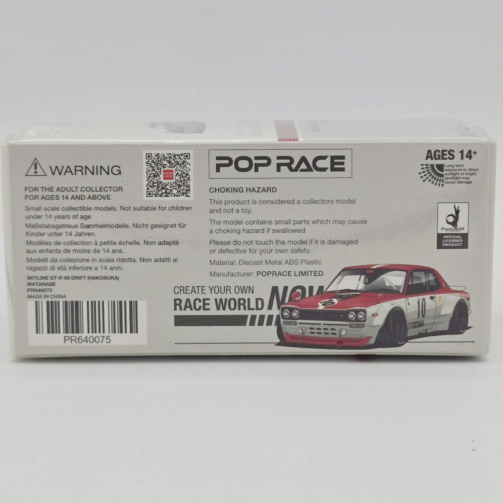 Pop Race Nissan Skyline GT-R V8 Drift Hakosuka – 1:64, Watanabe (2026)
