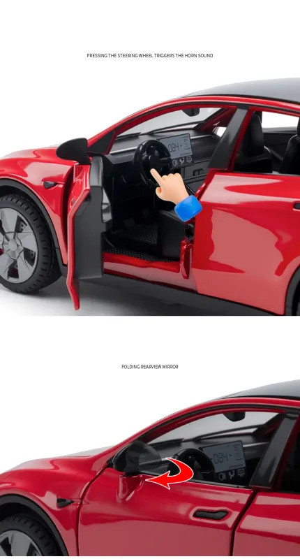 NEW 1:32 MODEL Y MODELY Diecast Model Car Sound & Light Collectible Toy Gift