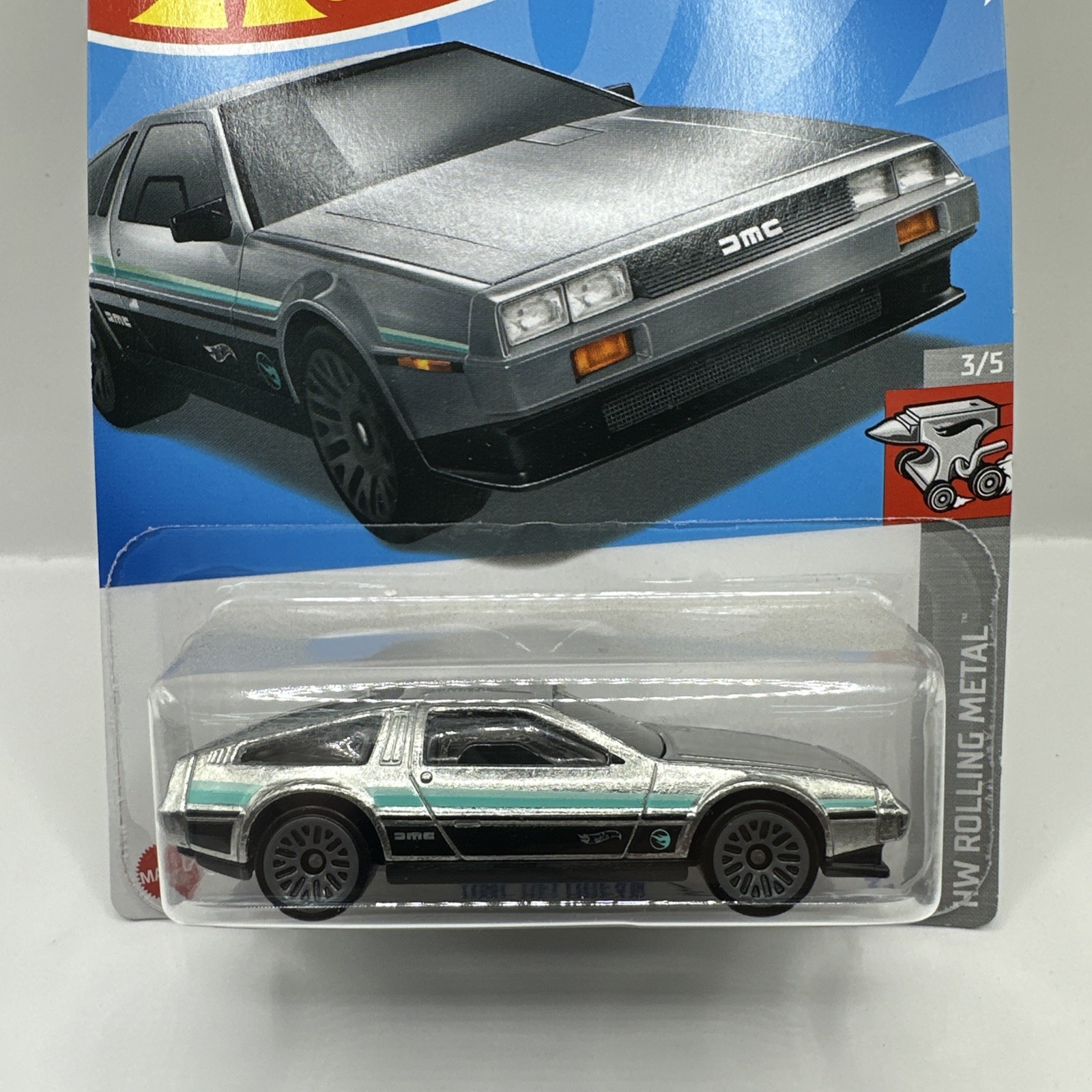 Hot Wheels HW Rolling Metal DMC DeLorean Treasure Hunt Raw HTF