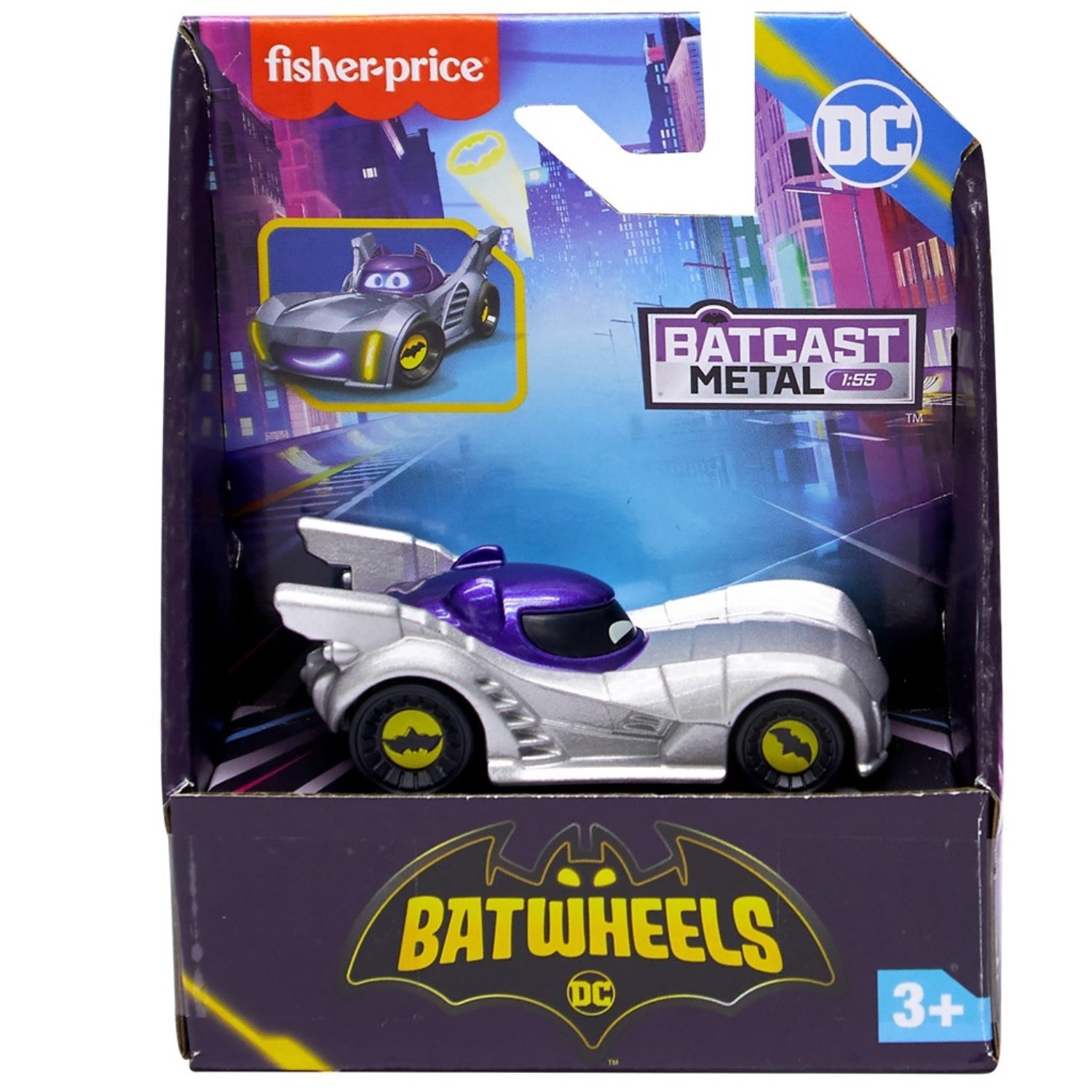 BATWHEELS BATCAST METAL 1:55 SCALE ASST. HML12 ASSORT FISHER-PRICE BATMAN TOY DC