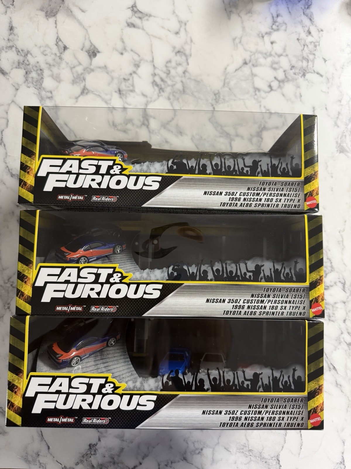2025 Mattel Hot Wheels Premium Fast & Furious Tokyo Drift Diorama Box Lot Of 3