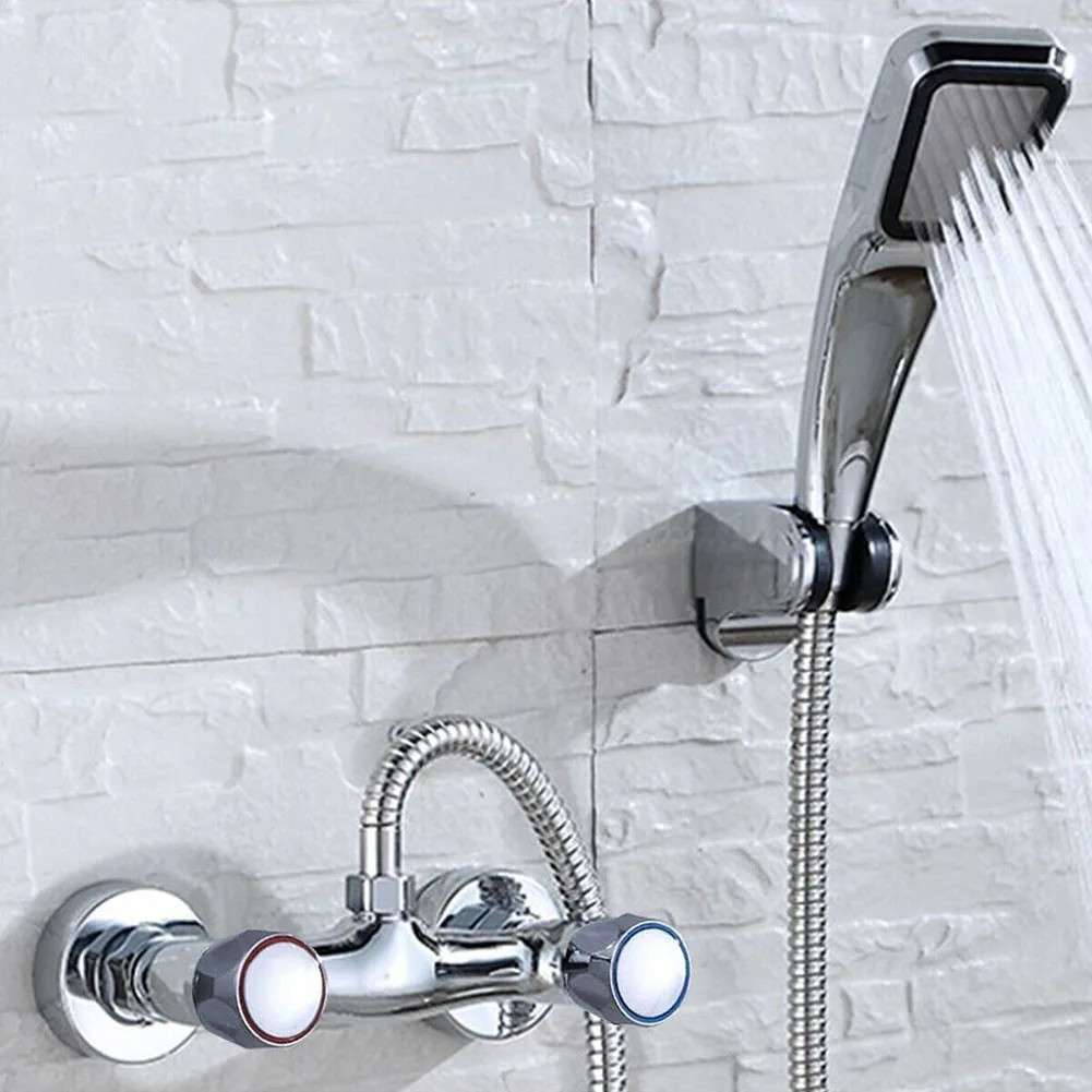 2Pcs Hot & Cold Tap Top Head Faucet Cover Chrome Plated Replacement Set Kitchen