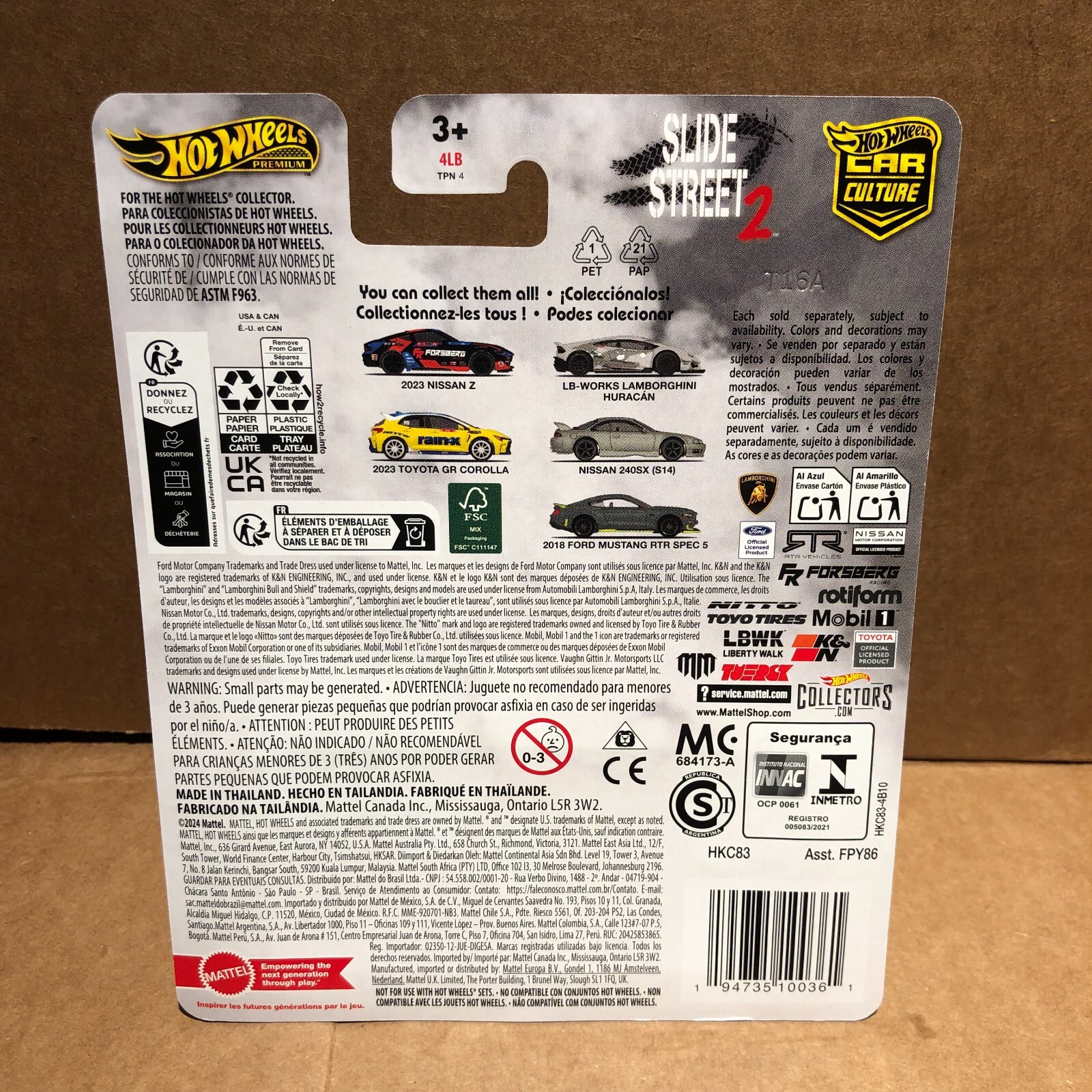 1/64 HOT WHEELS REAL RIDERS SLIDE STREET 2 NISSAN 240SX S14 GRAY 4/5