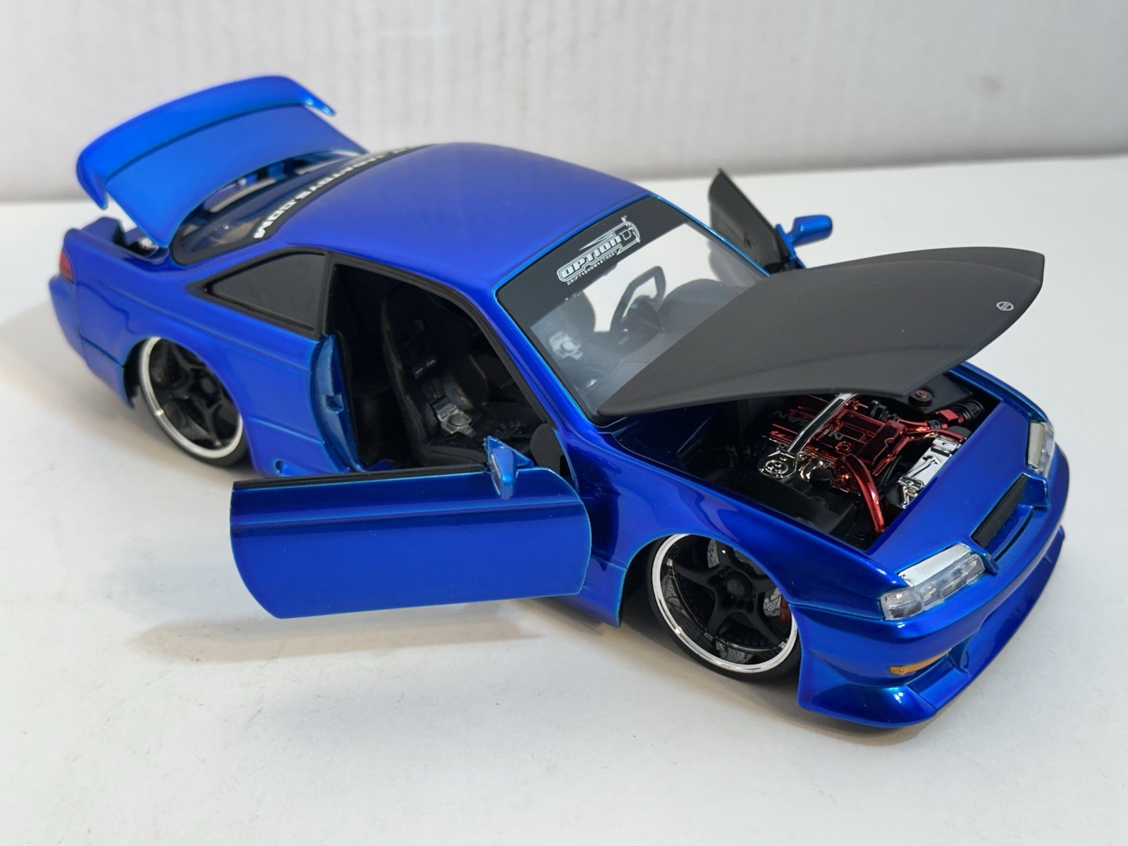 JADA OPTION D 1998 NISSAN 240SX (S-14) BLUE 1:24 DIECAST MODEL CAR NEW NO BOX