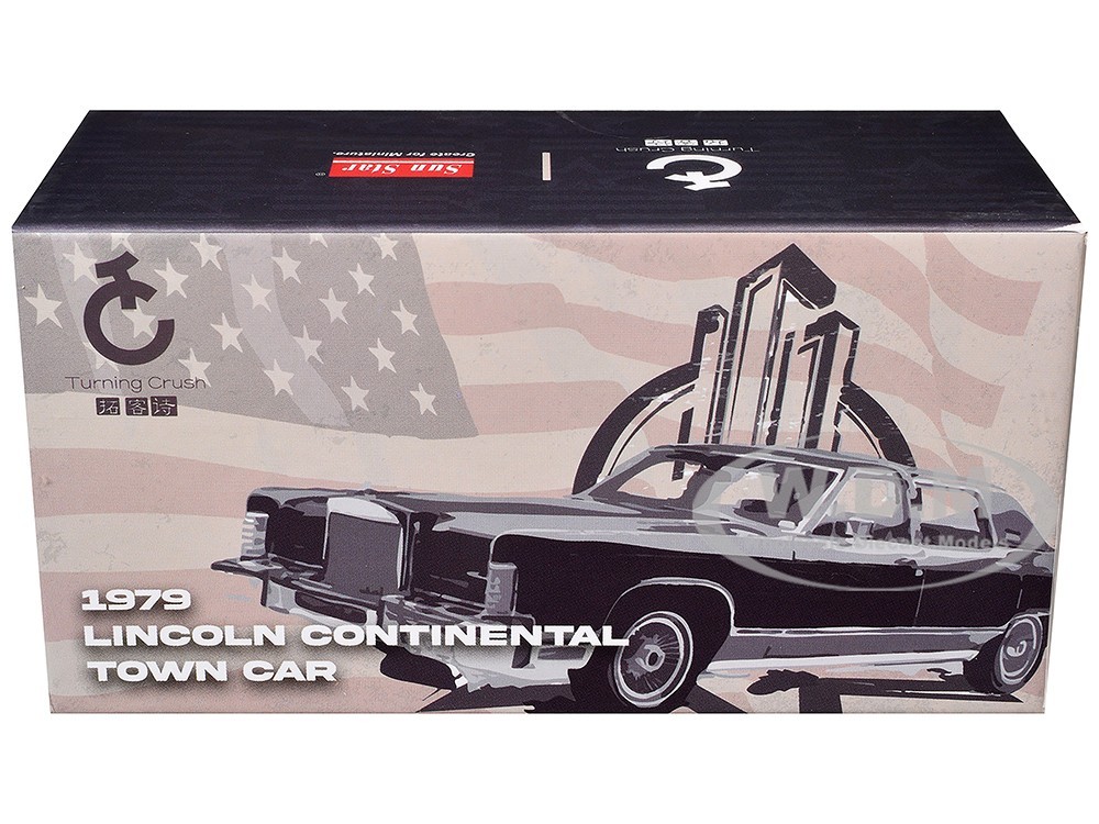 1979 LINCOLN CONTINENTAL TOWN CAR WEDGEWOOD BLUE 1/64 DIECAST BY SUN STAR 60004