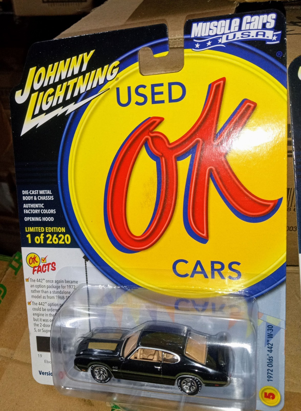 Johnny Lightning 1:64 – 1972 Oldsmobile 442 W30 Black – MUSCLE CARS