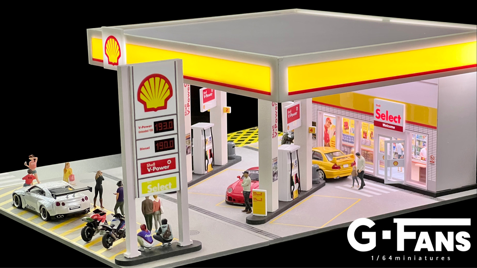 1/64 Diorama Car Garage Model Building Backdrop Parking Lot Display Scene Model