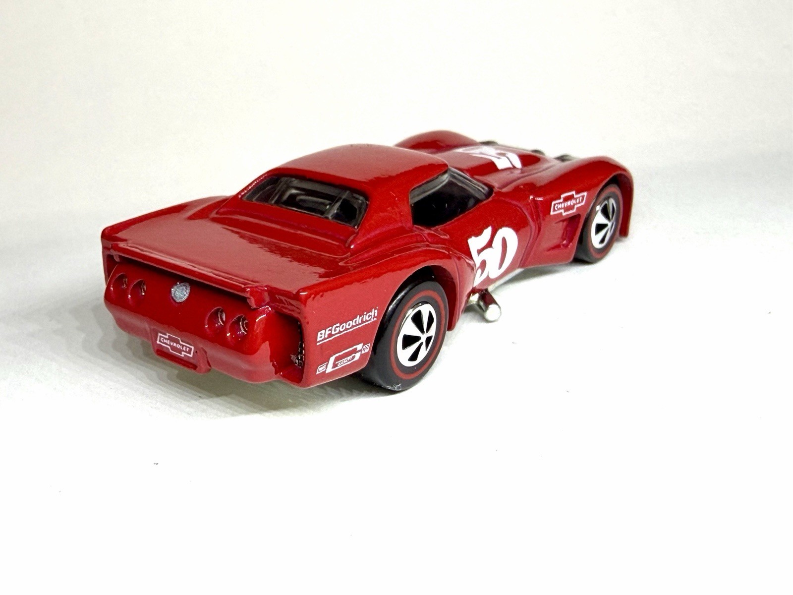 🔥 Hot Wheels CUSTOM MADE Redline Racing ’76 Greenwood Red Corvette